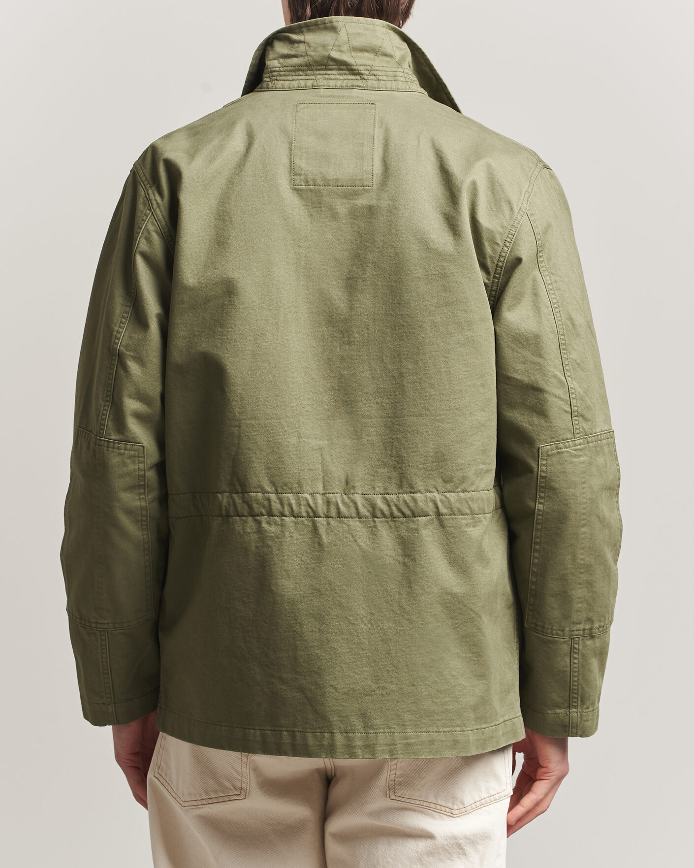 Hombres | Abrigos y chaquetas | Baracuta | Washed Cotton Twill Field Shacket Lichen Green