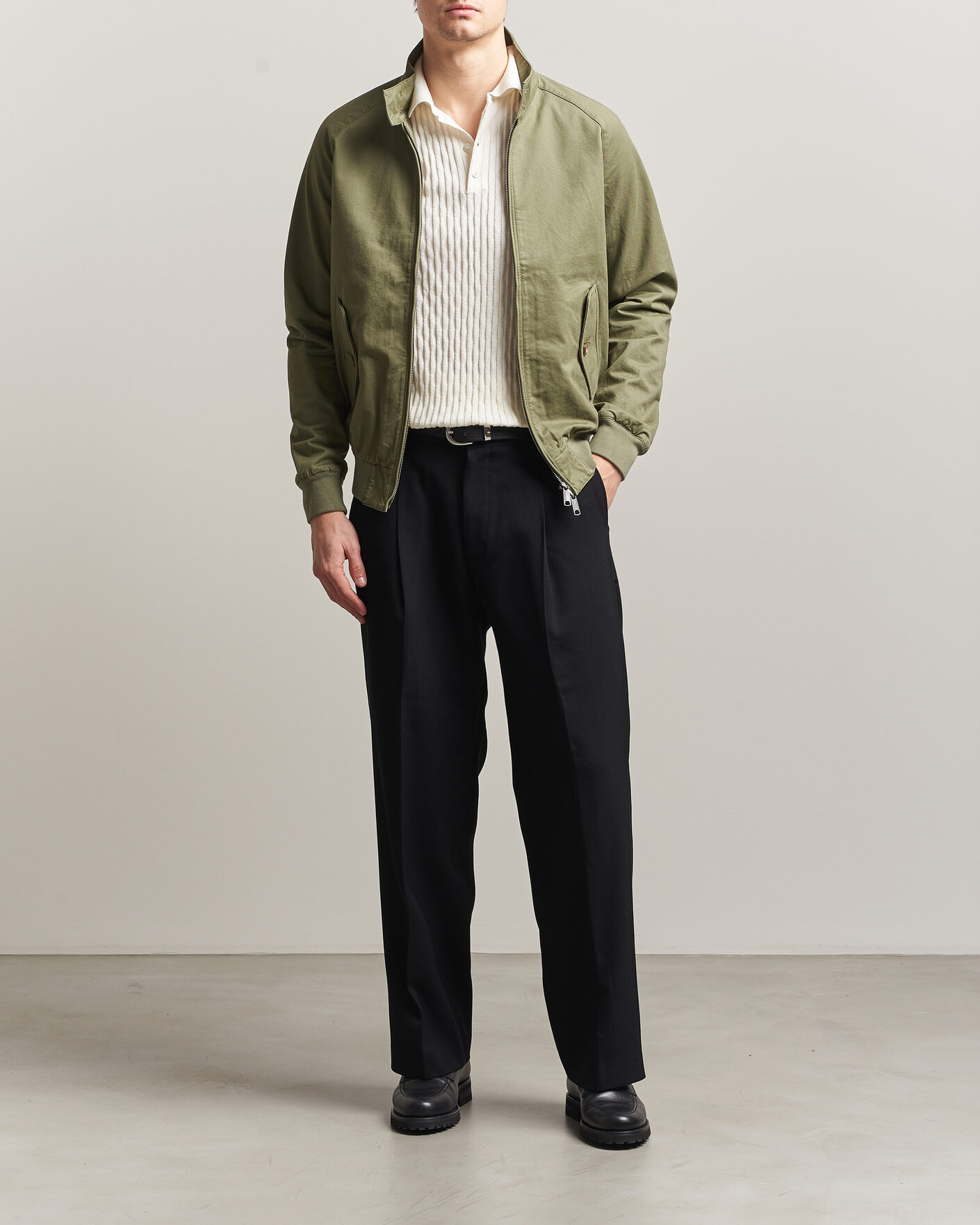 Hombres | Abrigos y chaquetas | Baracuta | G9 Washed Cotton Twill Jacket Lichen Green