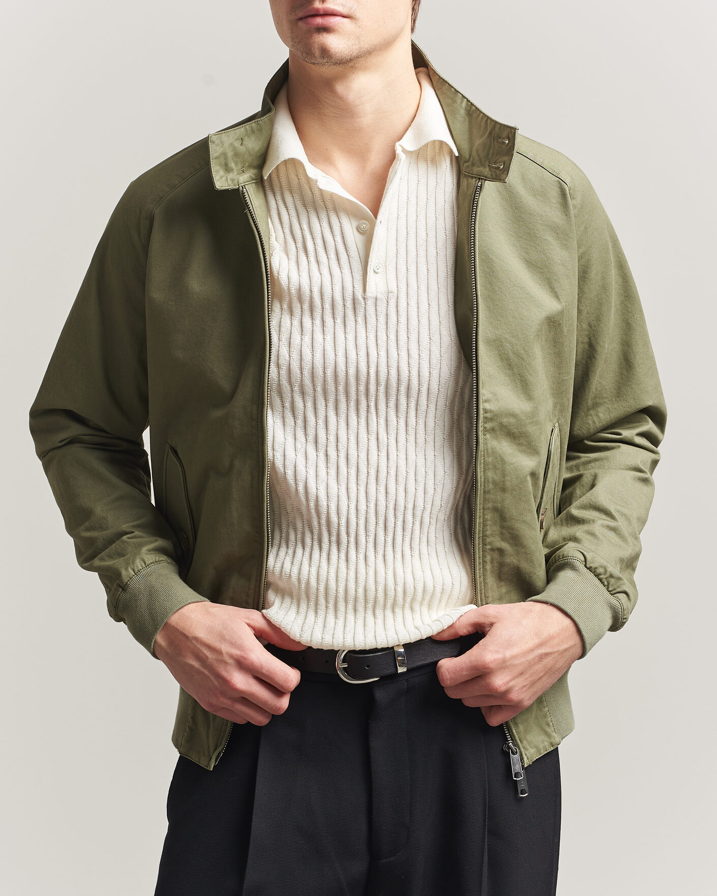 Hombres | Abrigos y chaquetas | Baracuta | G9 Washed Cotton Twill Jacket Lichen Green