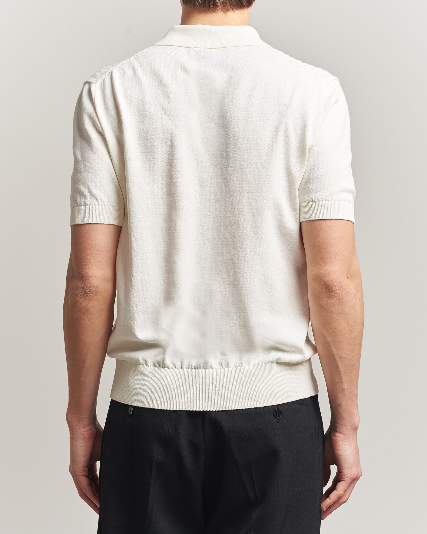 Hombres | Polos | Baracuta | Pattern Stich Polo Off White