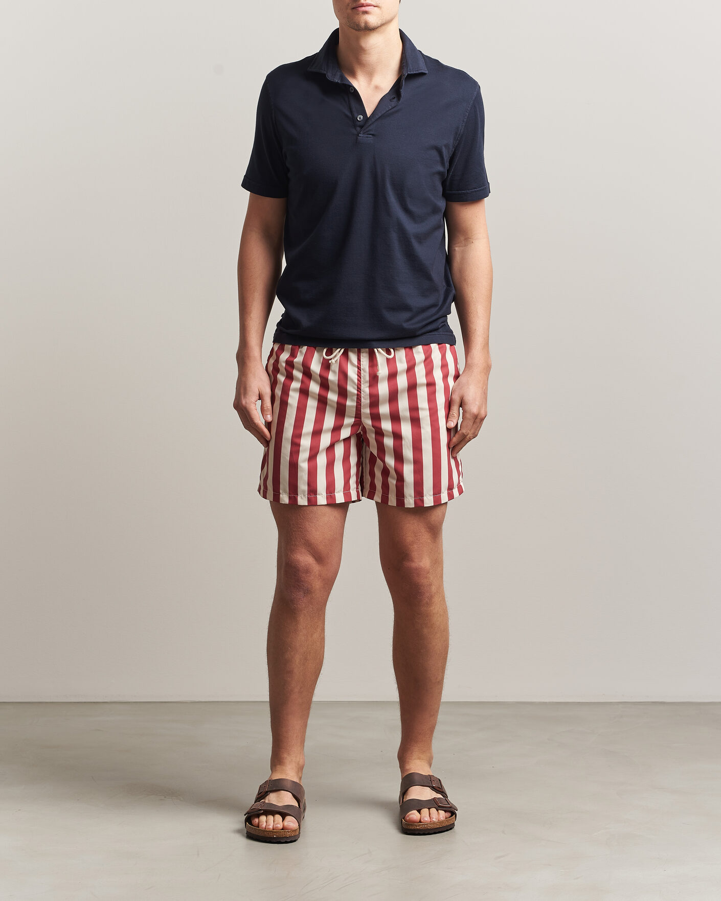Hombres | Bañadores | Ripa Ripa | Paraggi Striped Swimshorts Red