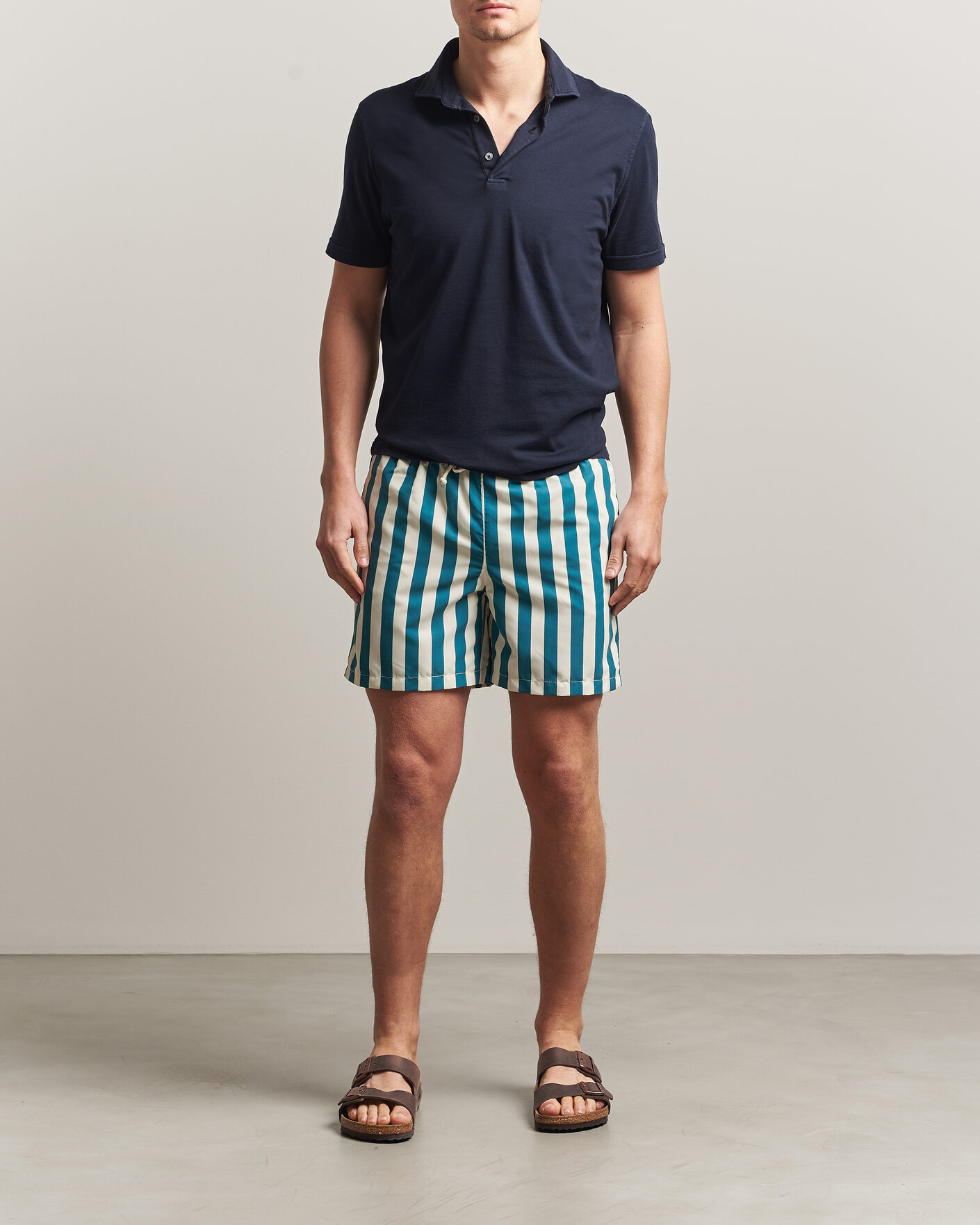 Hombres | Ripa Ripa Paraggi Striped Swimshorts Green | Ripa Ripa | Paraggi Striped Swimshorts Green