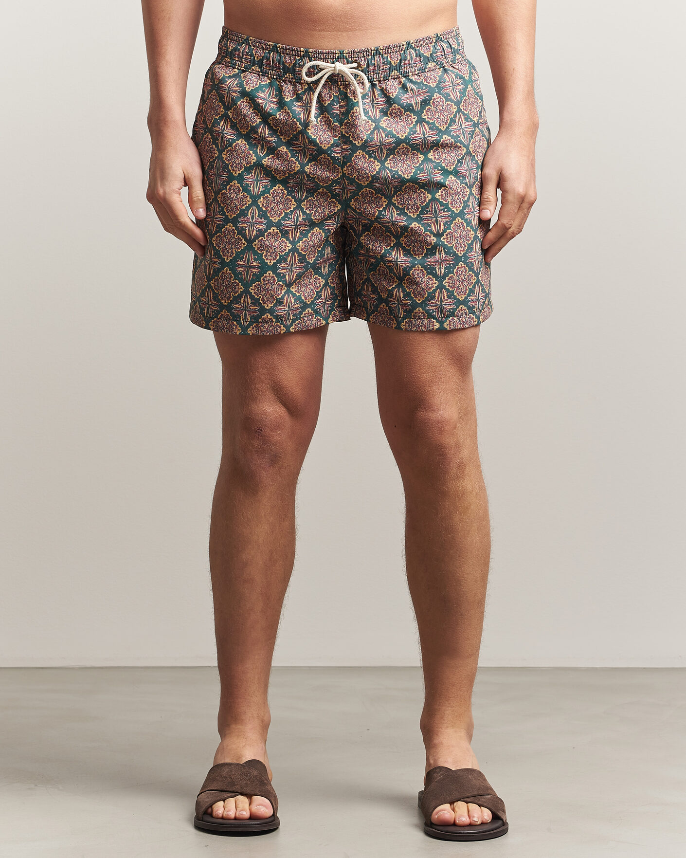 Hombres | Bañadores | Ripa Ripa | Printed Swimshorts Green/Red