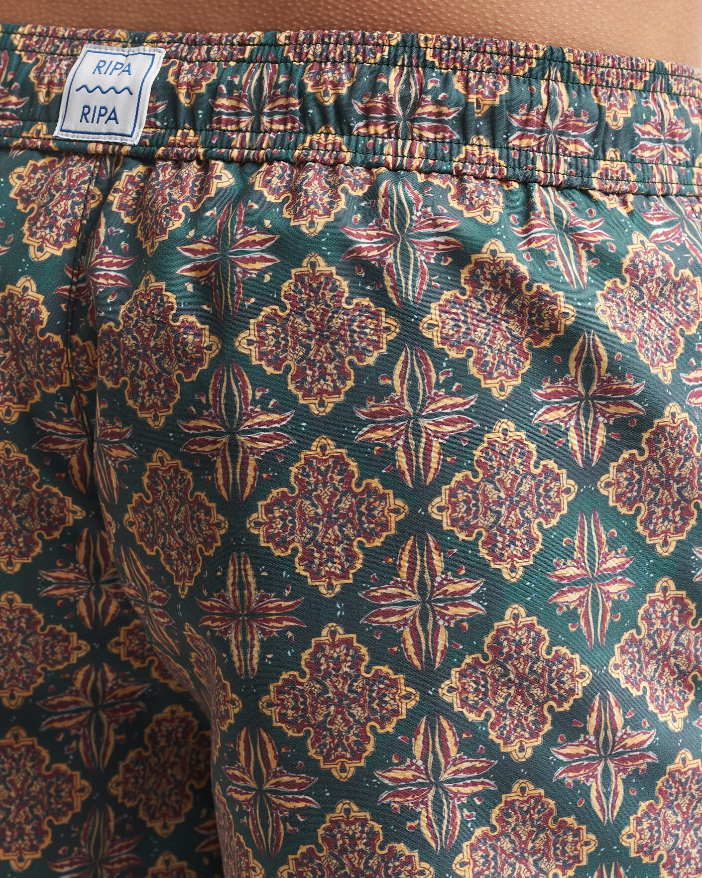 Hombres | Bañadores | Ripa Ripa | Printed Swimshorts Green/Red