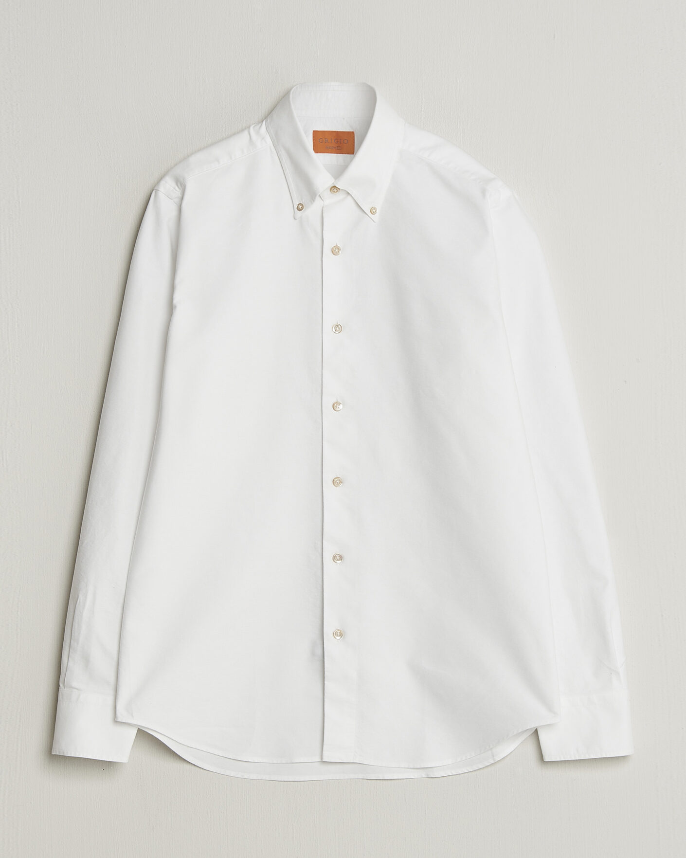 Hombres | Camisas | Grigio | Oxford Button Down Shirt White
