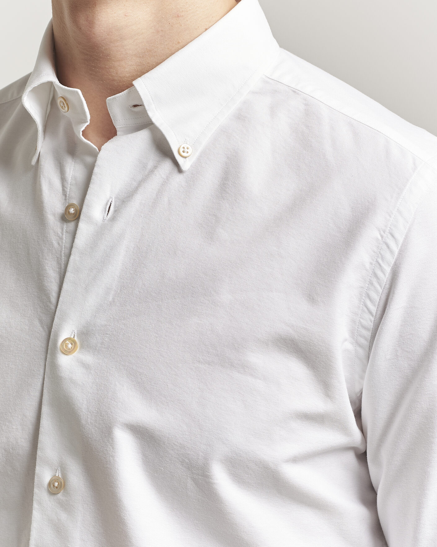 Hombres | Camisas | Grigio | Oxford Button Down Shirt White