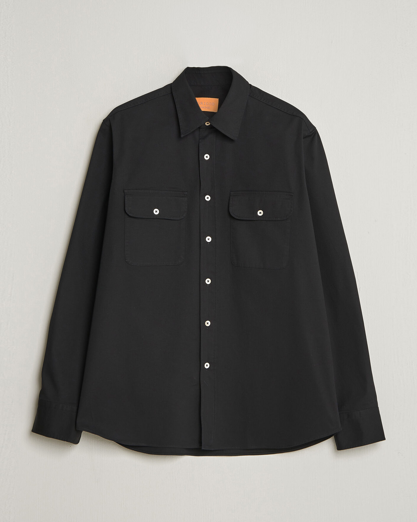 Hombres | Camisas | Grigio | Illinois Cotton Overshirt Black
