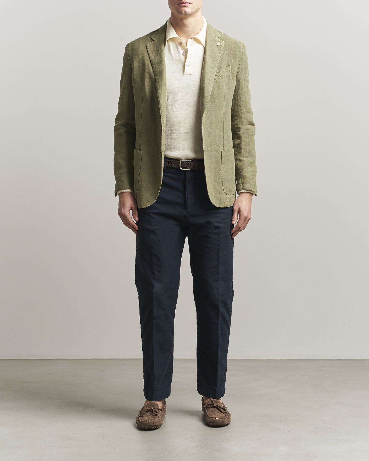 Hombres | Blazers | L.B.M. 1911 | Jack Regular Fit Linen Blazer Olive