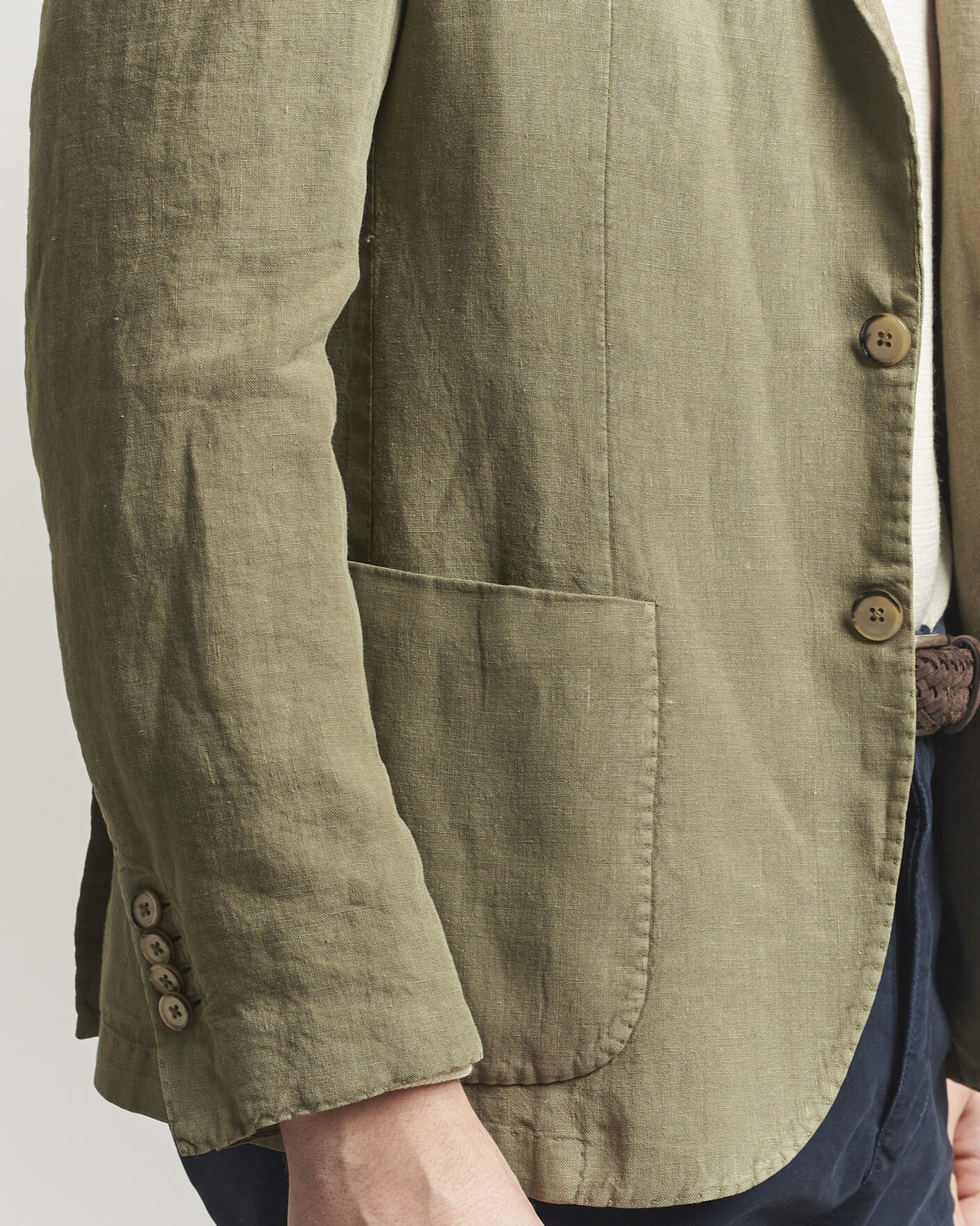 Hombres | Blazers | L.B.M. 1911 | Jack Regular Fit Linen Blazer Olive