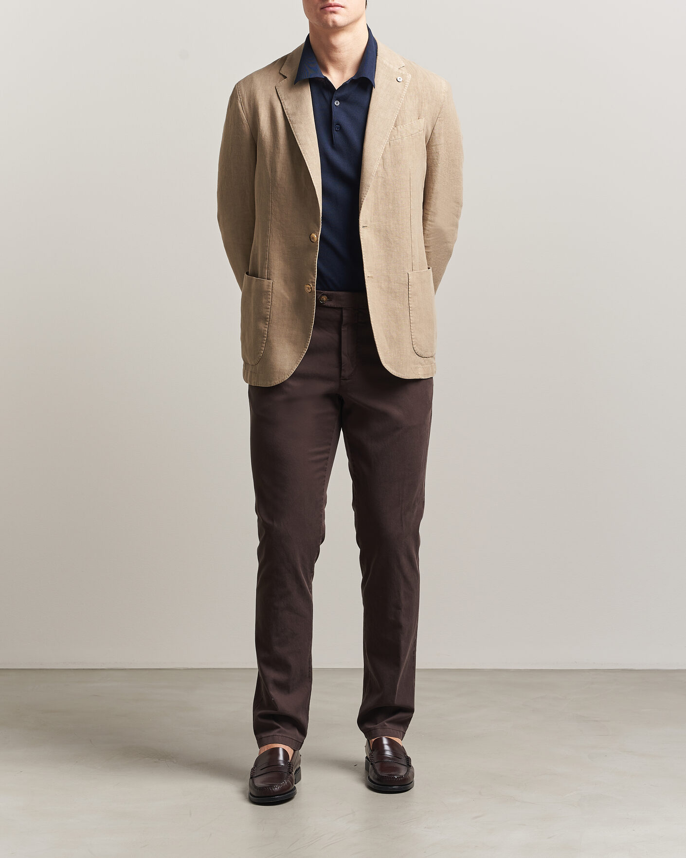 Hombres | Blazers | L.B.M. 1911 | Jack Regular Fit Linen Blazer Taupe