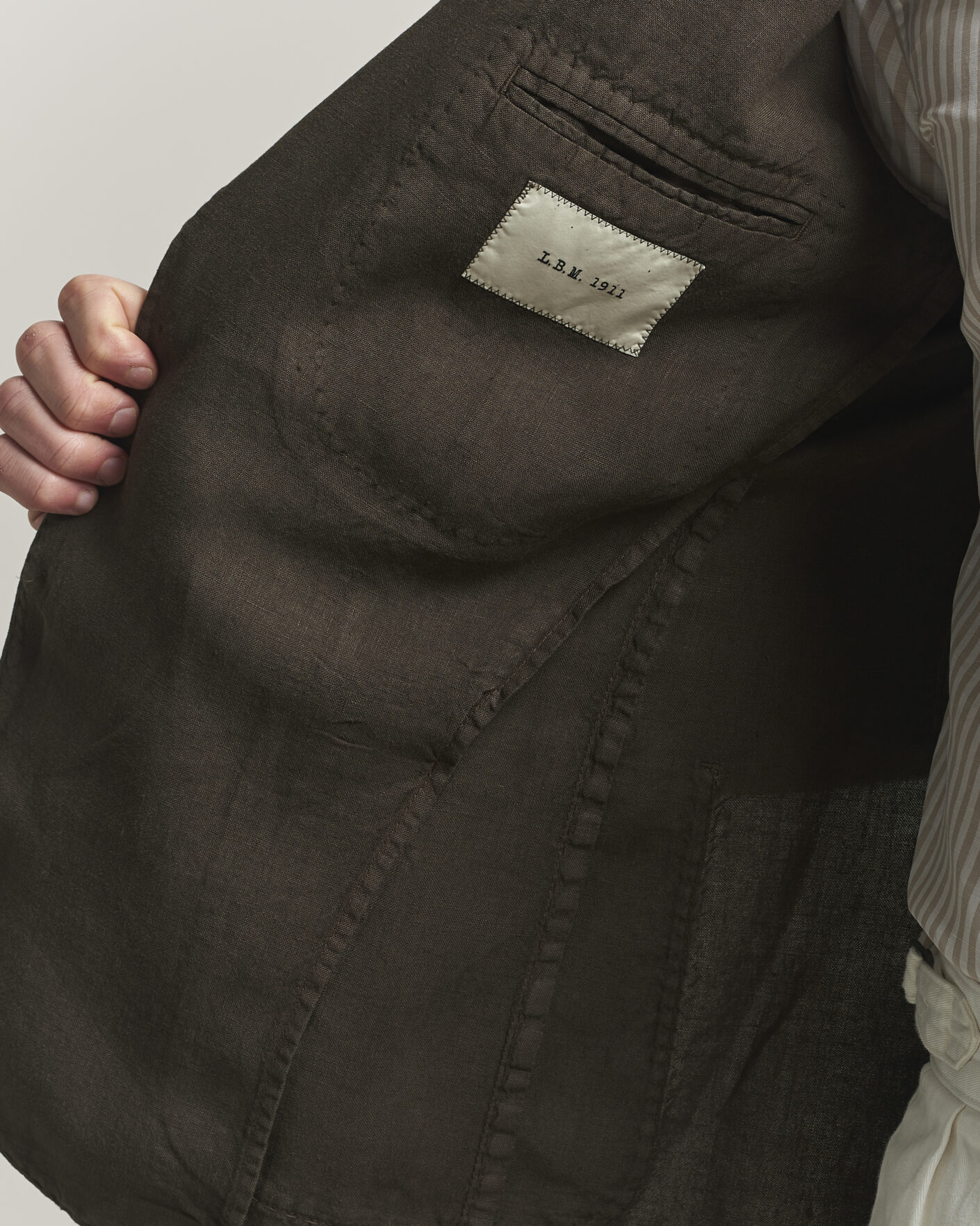 Hombres | Blazers | L.B.M. 1911 | Jack Regular Fit Linen Blazer Brown