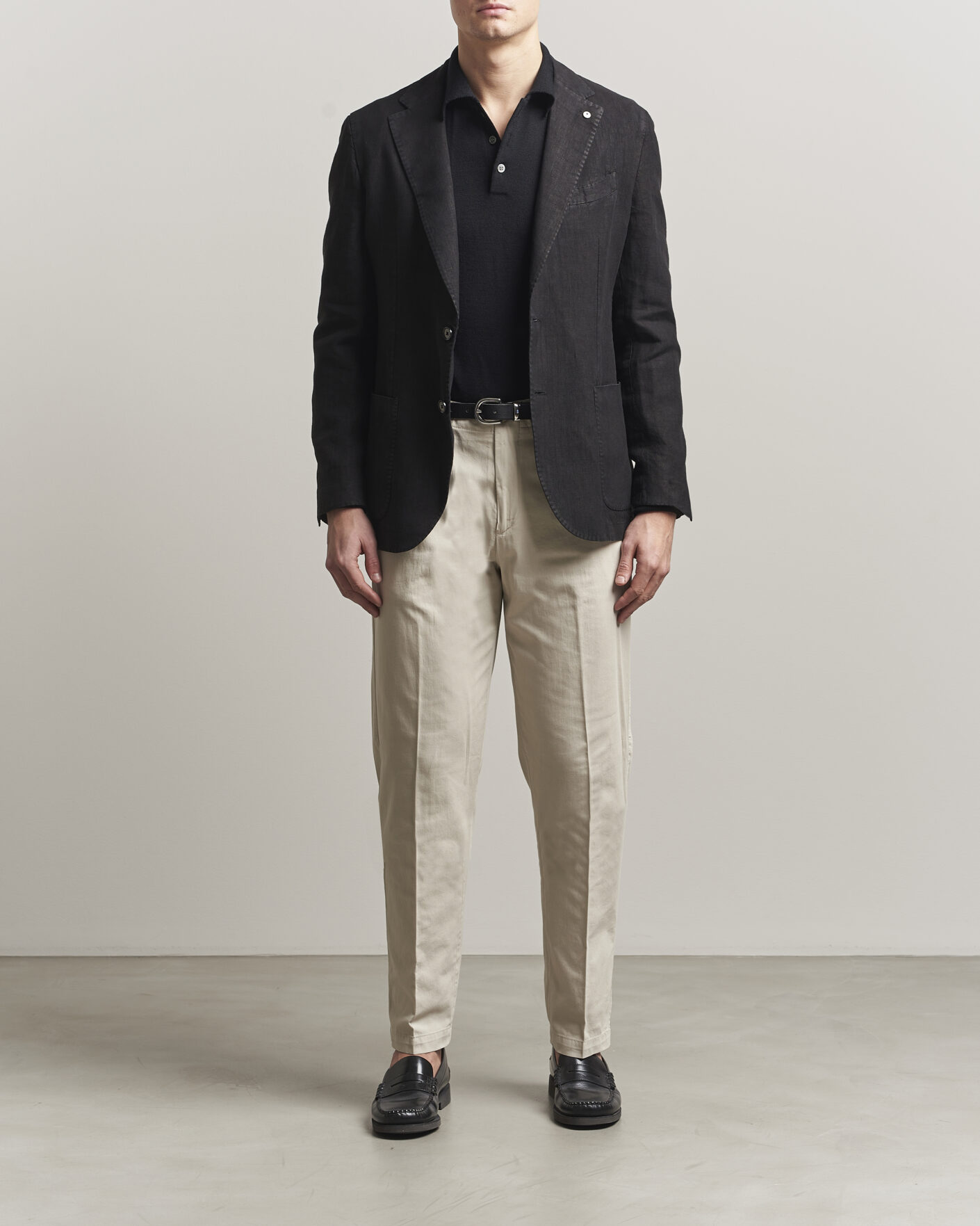 Hombres | Blazers | L.B.M. 1911 | Jack Regular Fit Linen Blazer Black