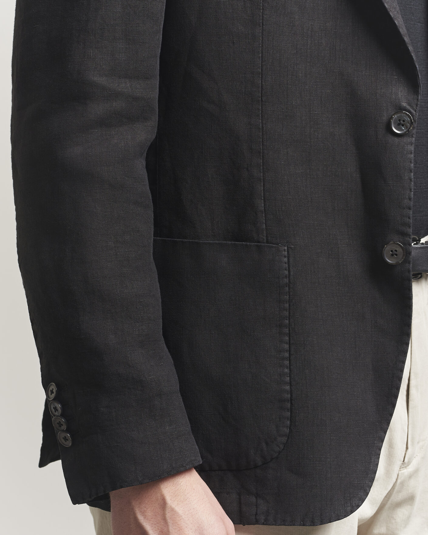Hombres | Blazers | L.B.M. 1911 | Jack Regular Fit Linen Blazer Black