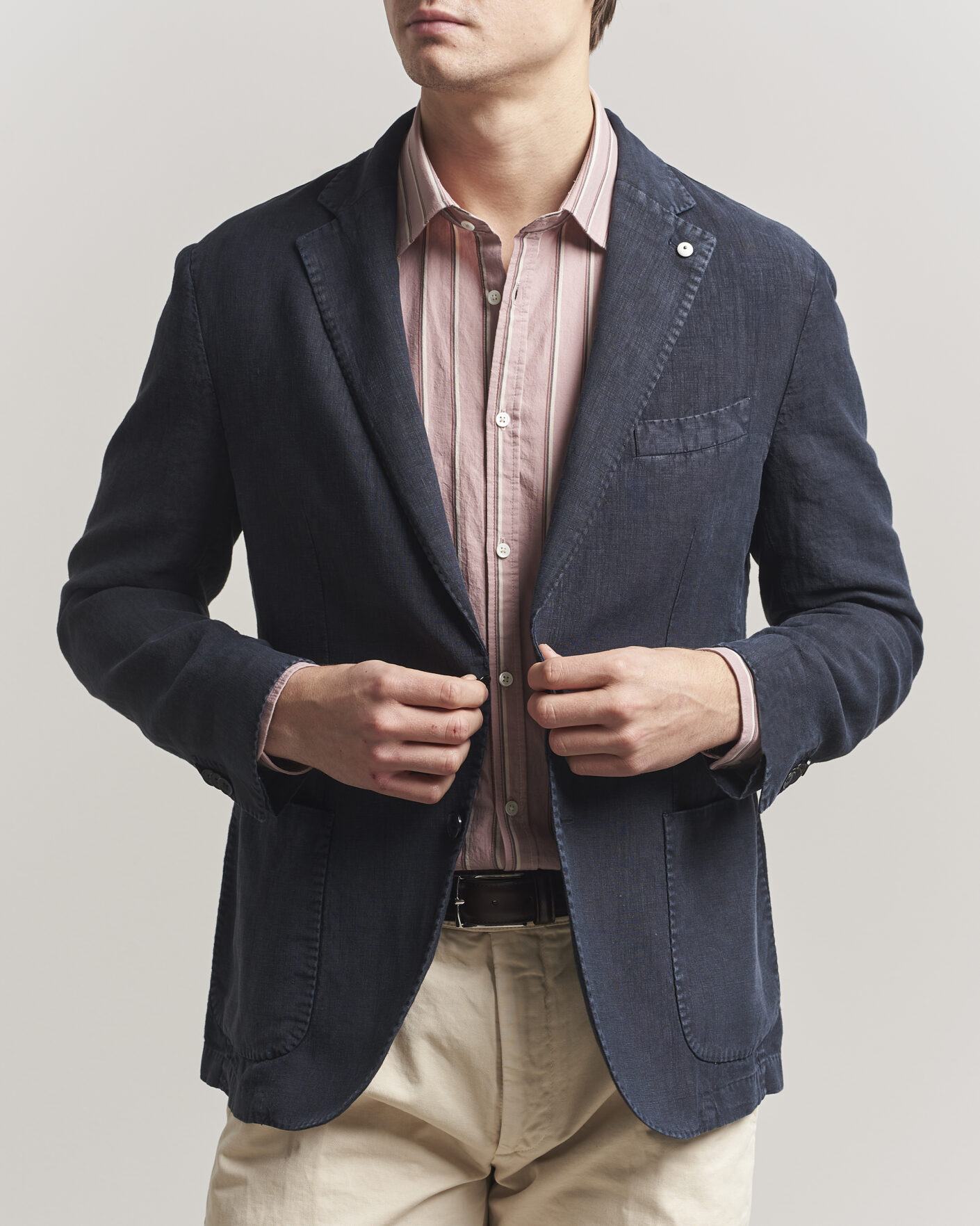 Hombres | Blazers | L.B.M. 1911 | Jack Regular Fit Linen Blazer Navy