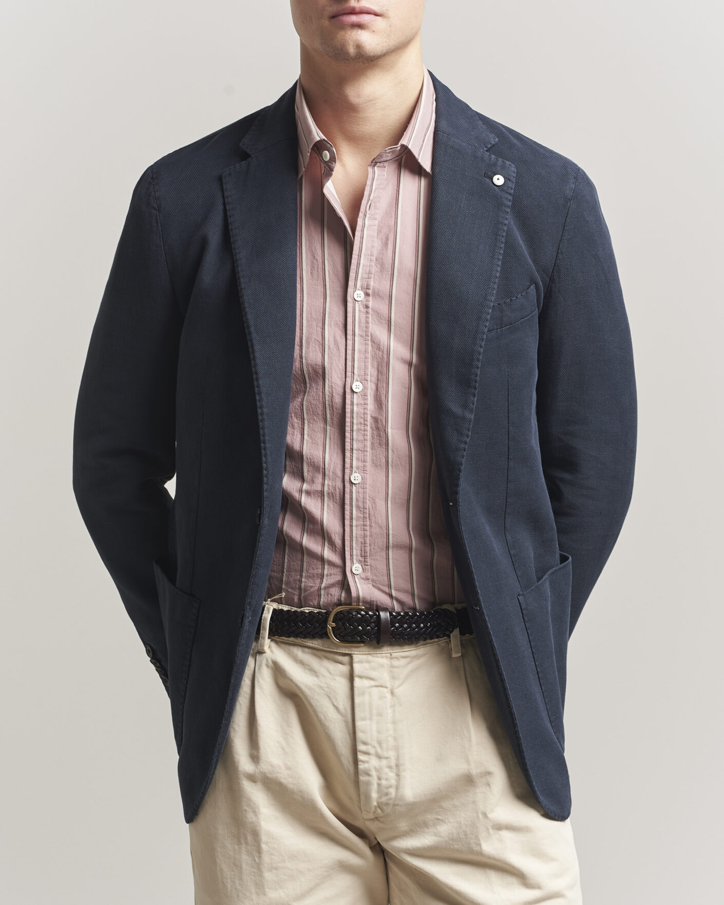 Hombres | Blazers | L.B.M. 1911 | Jack Regular Fit Structured Cotton Blazer Navy