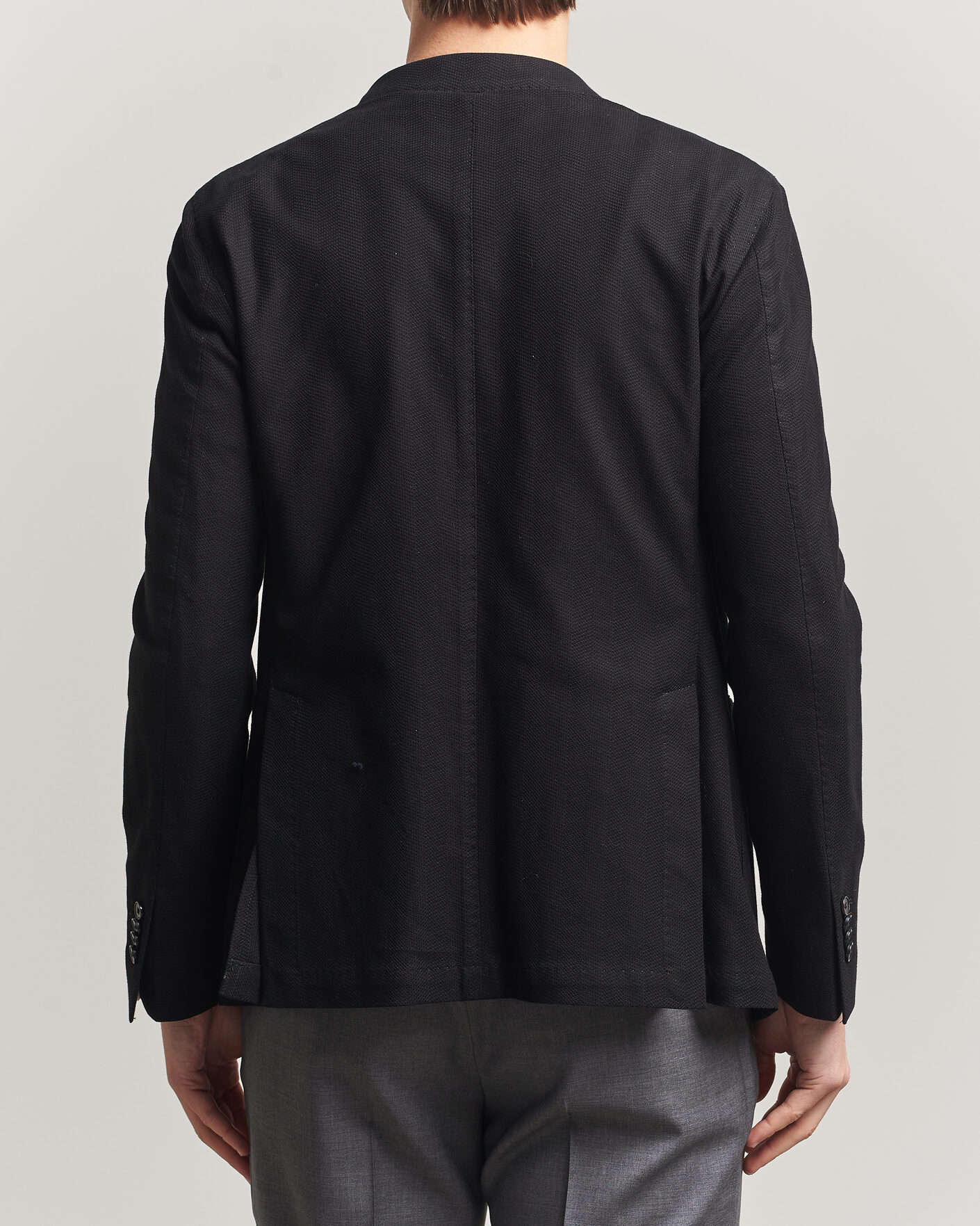 Hombres | Blazers | L.B.M. 1911 | Jack Herringbone Cotton Blazer Black