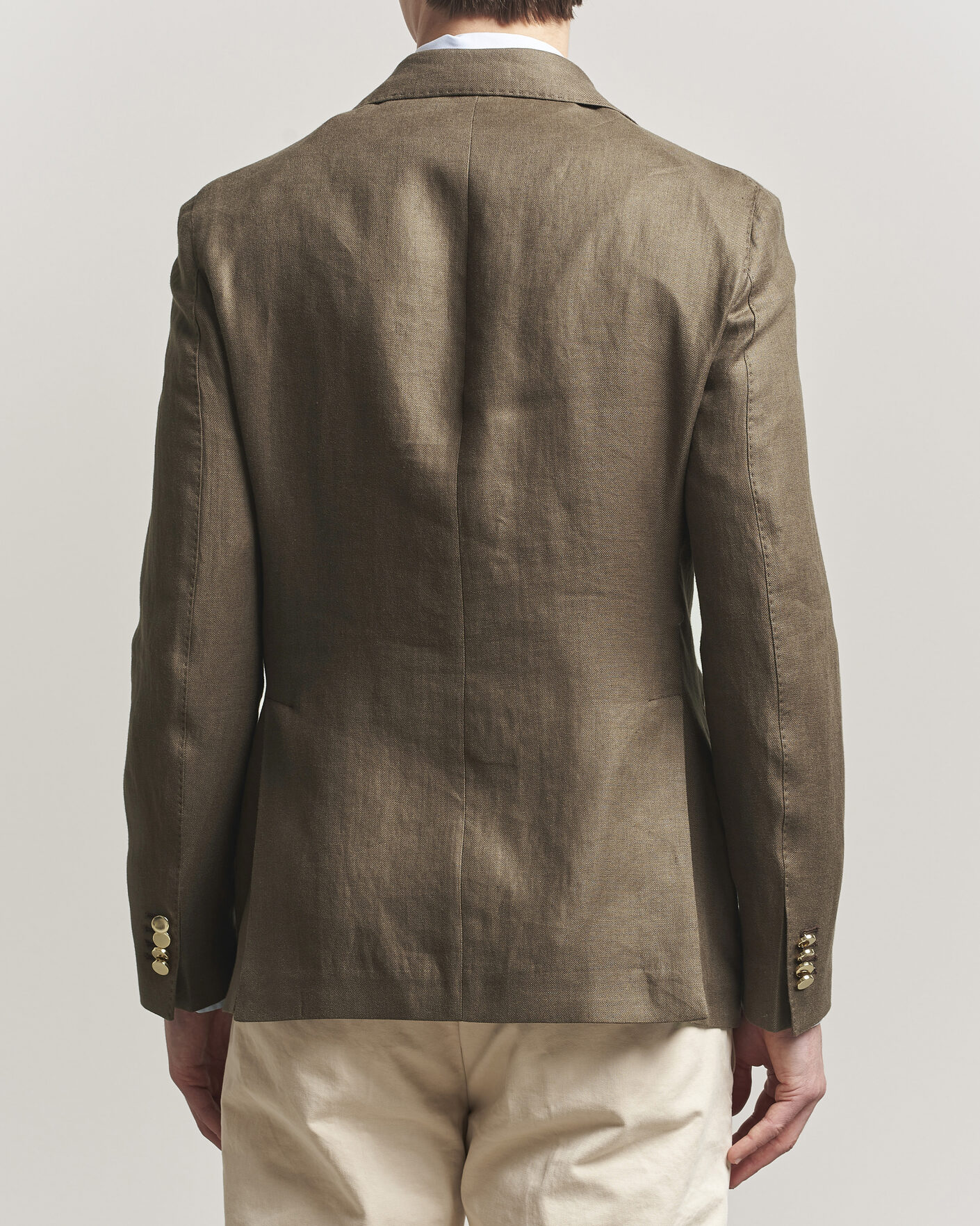 Hombres | Blazers | L.B.M. 1911 | Tom Regular DB Linen Blazer Olive
