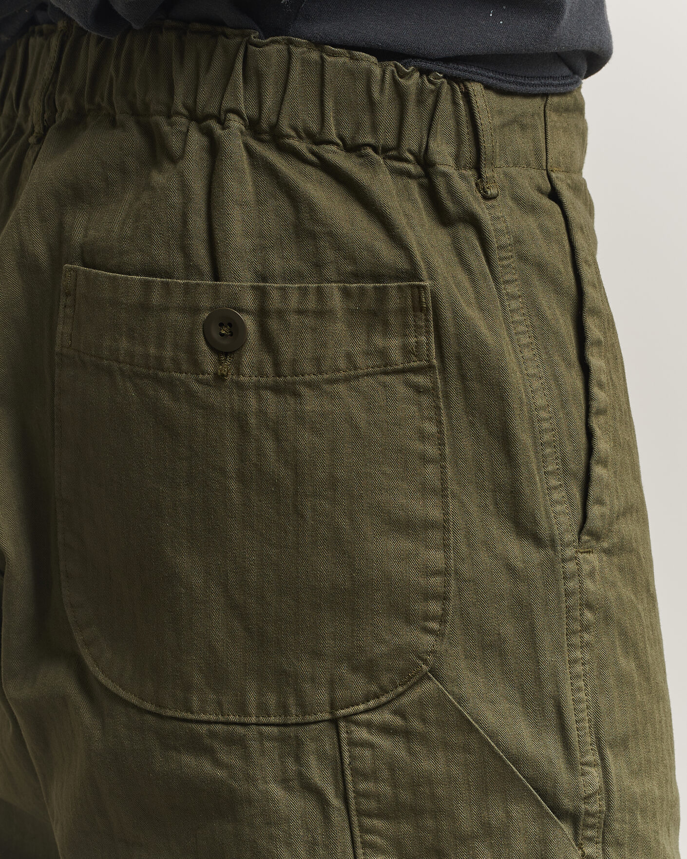 Hombres | Pantalones | orSlow | Wide Fit French Work Pants Army Green