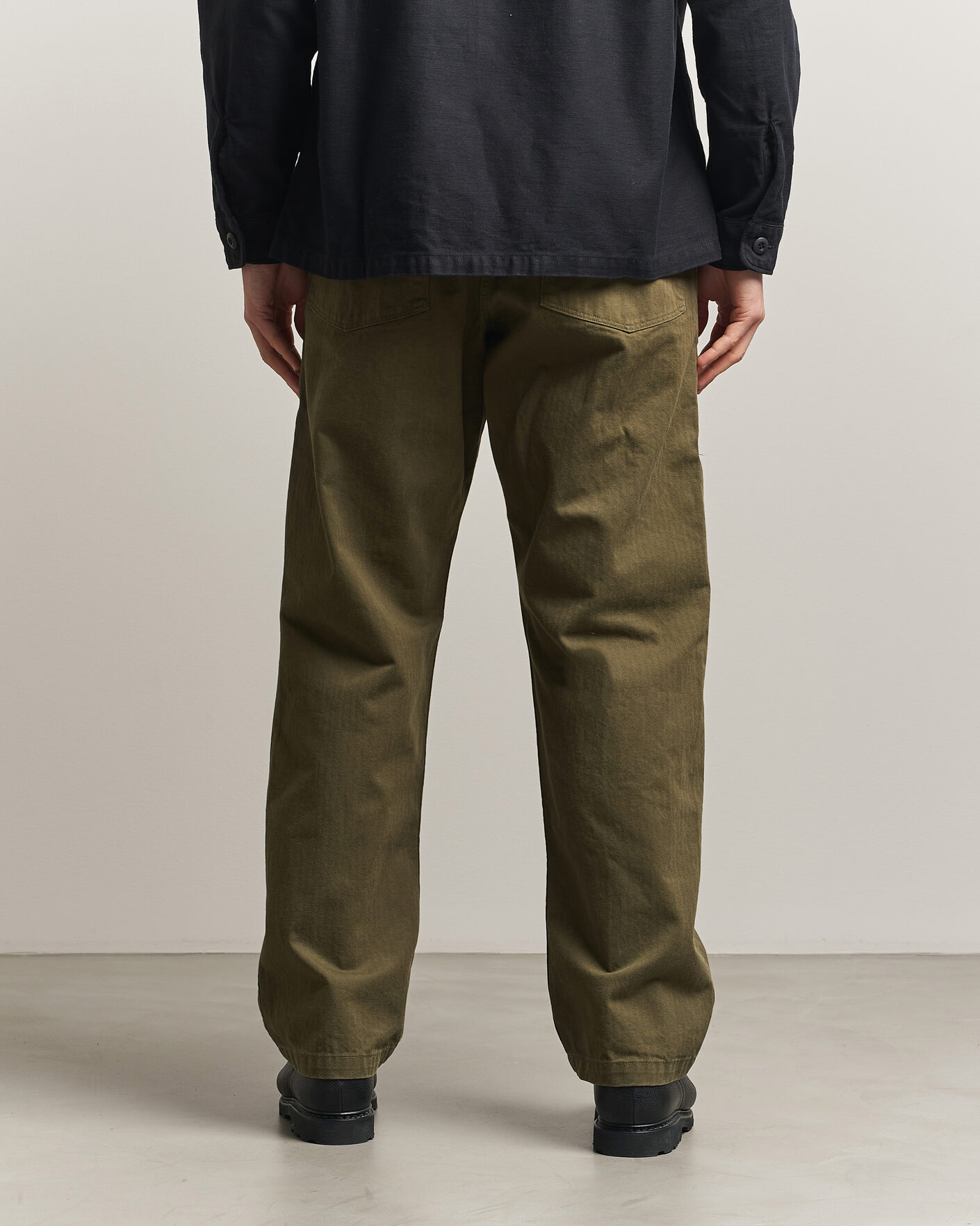 Hombres | Pantalones | orSlow | Vintage Fit Herringbone Fatigue Pants Army Green