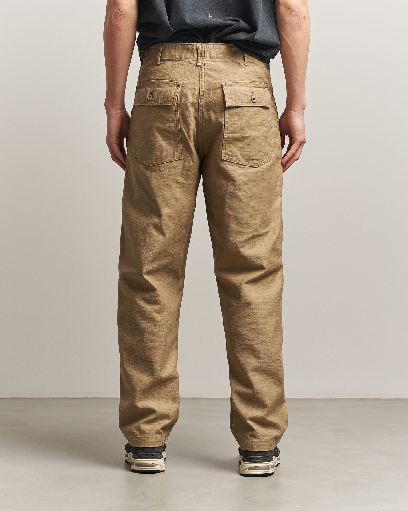 Hombres | Pantalones | orSlow | Regular Fit Original Sateen Fatigue Pants Sand Beige