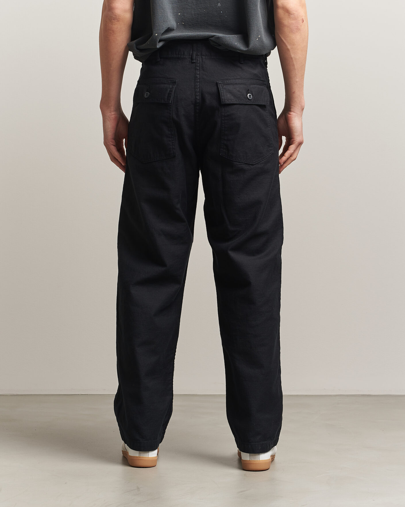 Hombres | Pantalones | orSlow | Regular Fit Original Sateen Fatigue Pants Black
