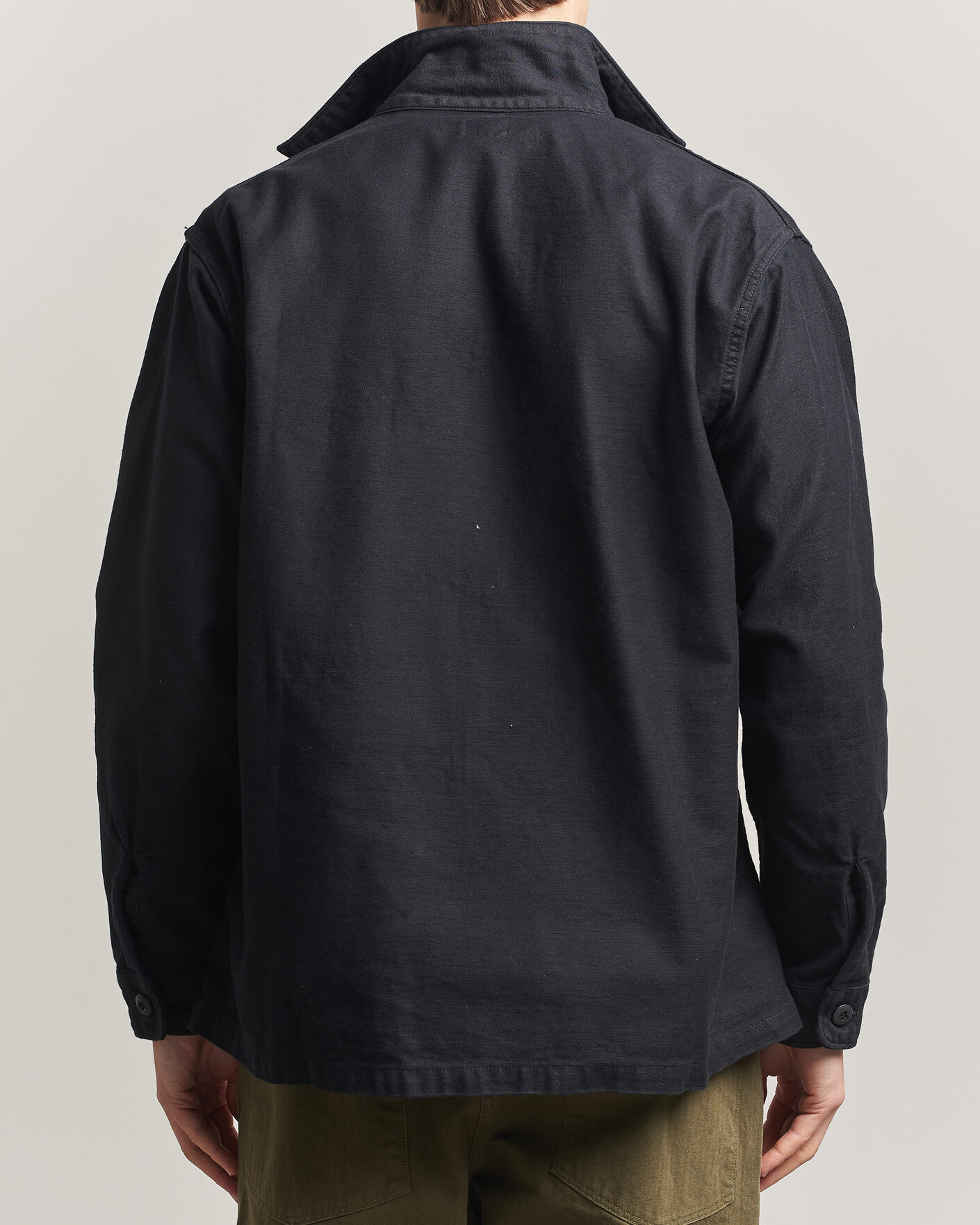 Hombres | Camisas | orSlow | Cotton Sateen US Army Overshirt Black
