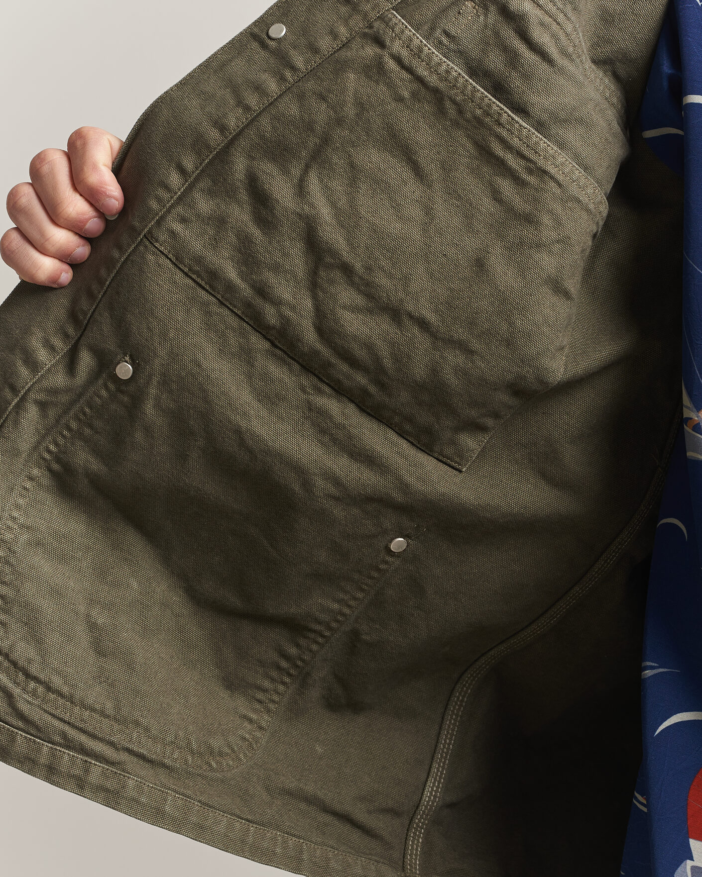 Hombres | Abrigos y chaquetas | orSlow | Oxford Coverall Chore Jacket Army Green