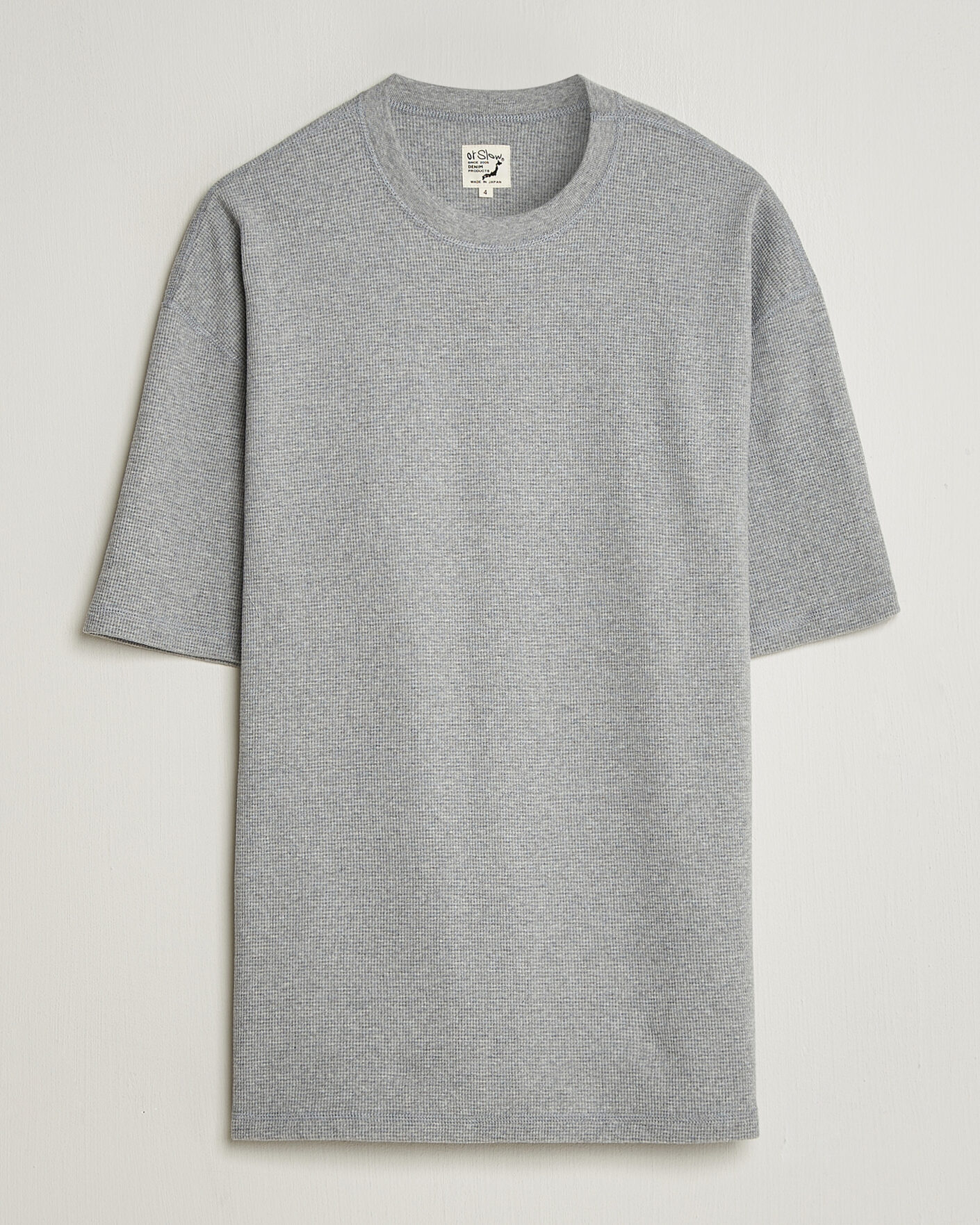 Hombres | Camisetas | orSlow | Waffle Cotton T-Shirt Heather Gray
