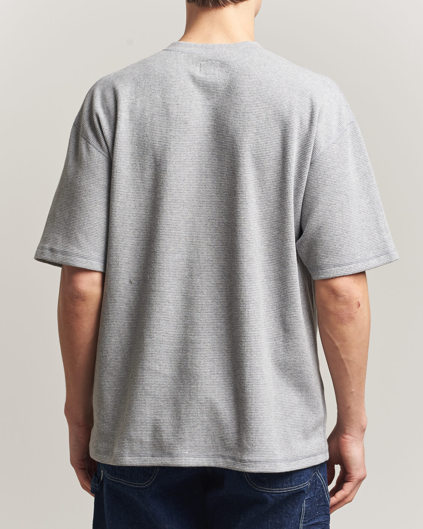 Hombres | Camisetas | orSlow | Waffle Cotton T-Shirt Heather Gray