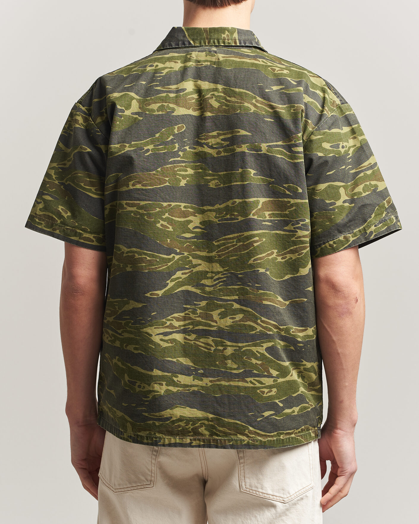 Hombres | Camisas | orSlow | Short Sleeve Utility Shirt Tiger Camo