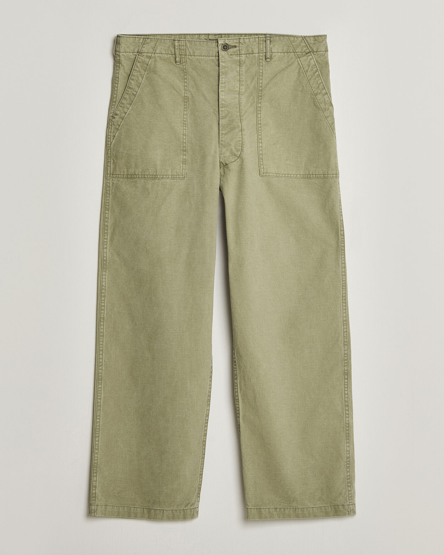 Hombres | Pantalones | orSlow | Summer Fatigue Pants Washed Army Green
