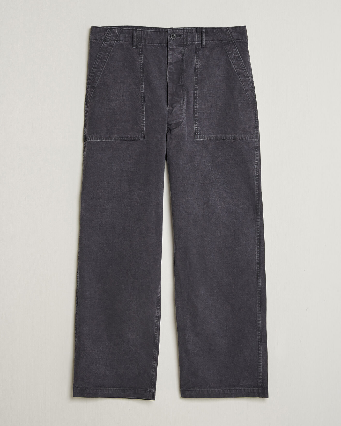 Hombres | Pantalones | orSlow | Summer Fatigue Pants Washed Black
