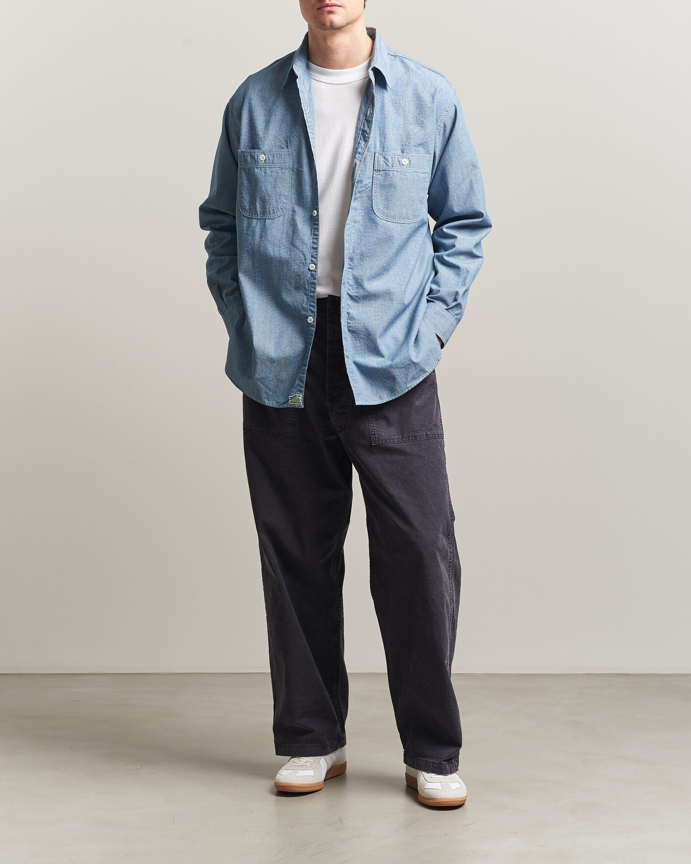 Hombres | Pantalones | orSlow | Summer Fatigue Pants Washed Black