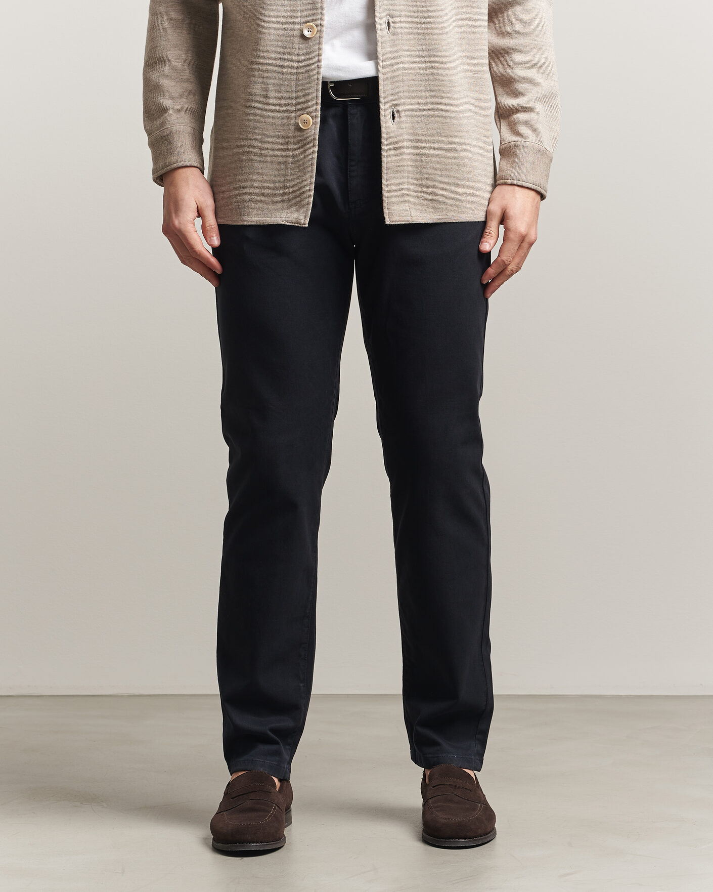 Hombres | Pantalones | Oscar Jacobson | Slim Fit 5-Pocket Chino Navy