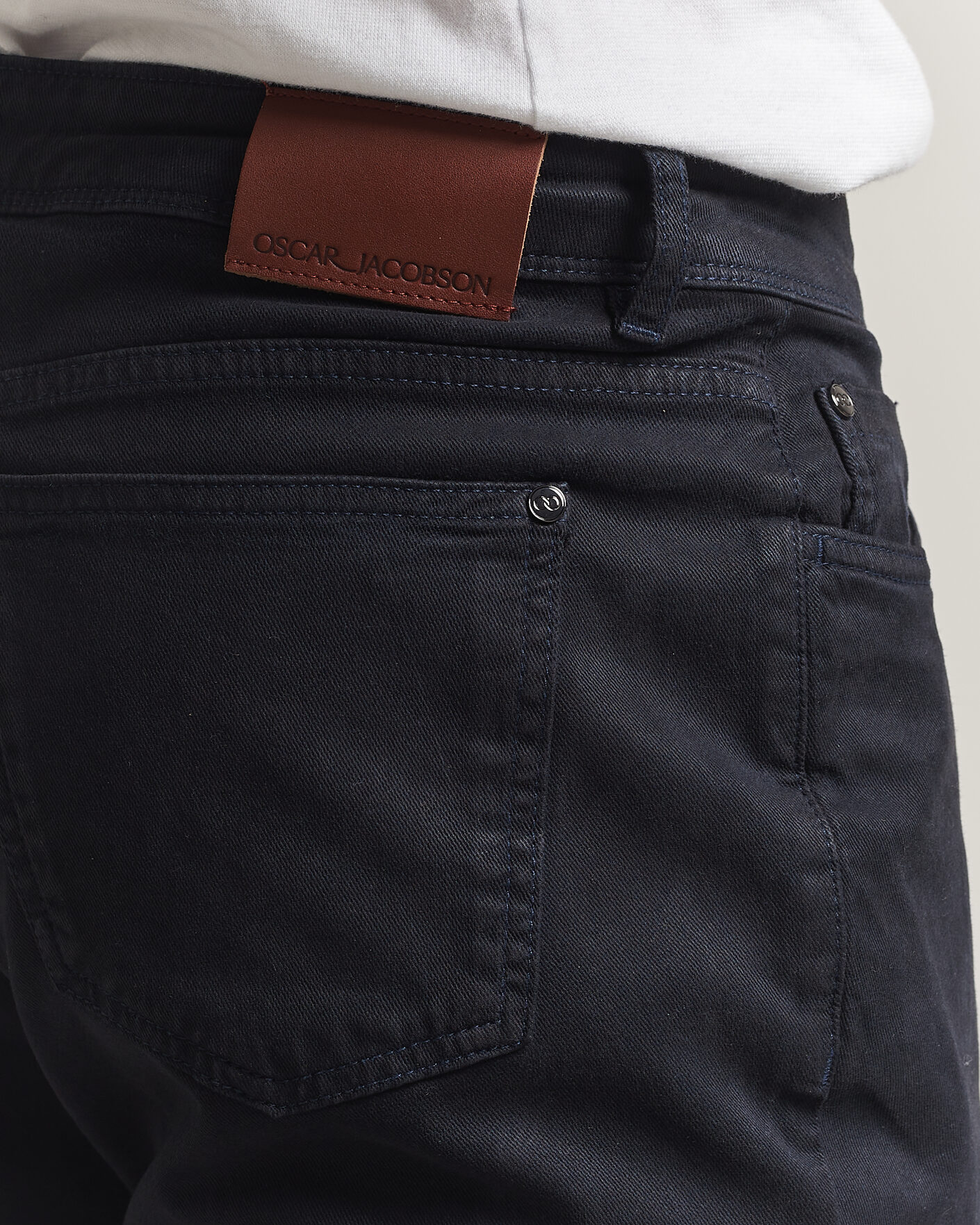 Hombres | Pantalones | Oscar Jacobson | Slim Fit 5-Pocket Chino Navy