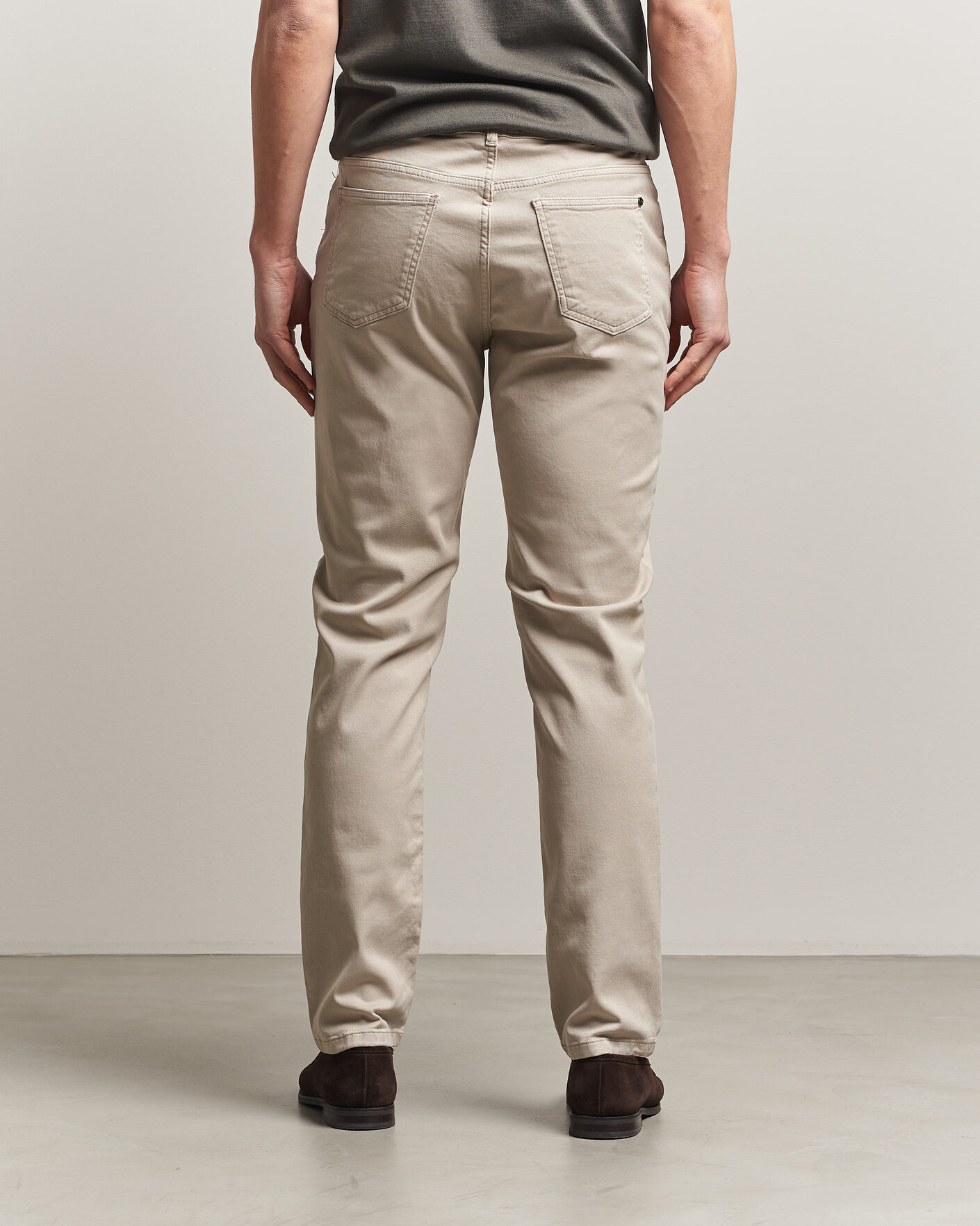 Hombres | Pantalones | Oscar Jacobson | Slim Fit 5-Pocket Chino Beige