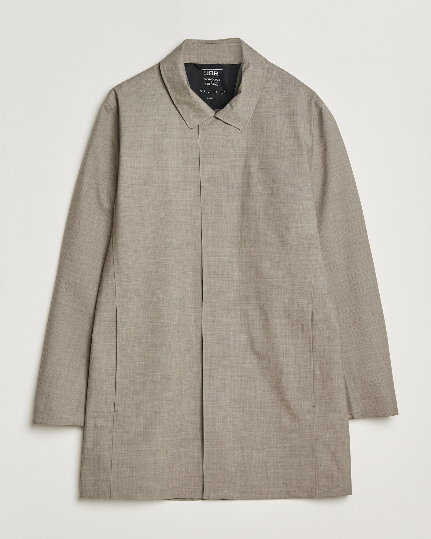 Hombres | Abrigos y chaquetas | UBR | Sky Fall Savile Wool Waterproof Coat Sand