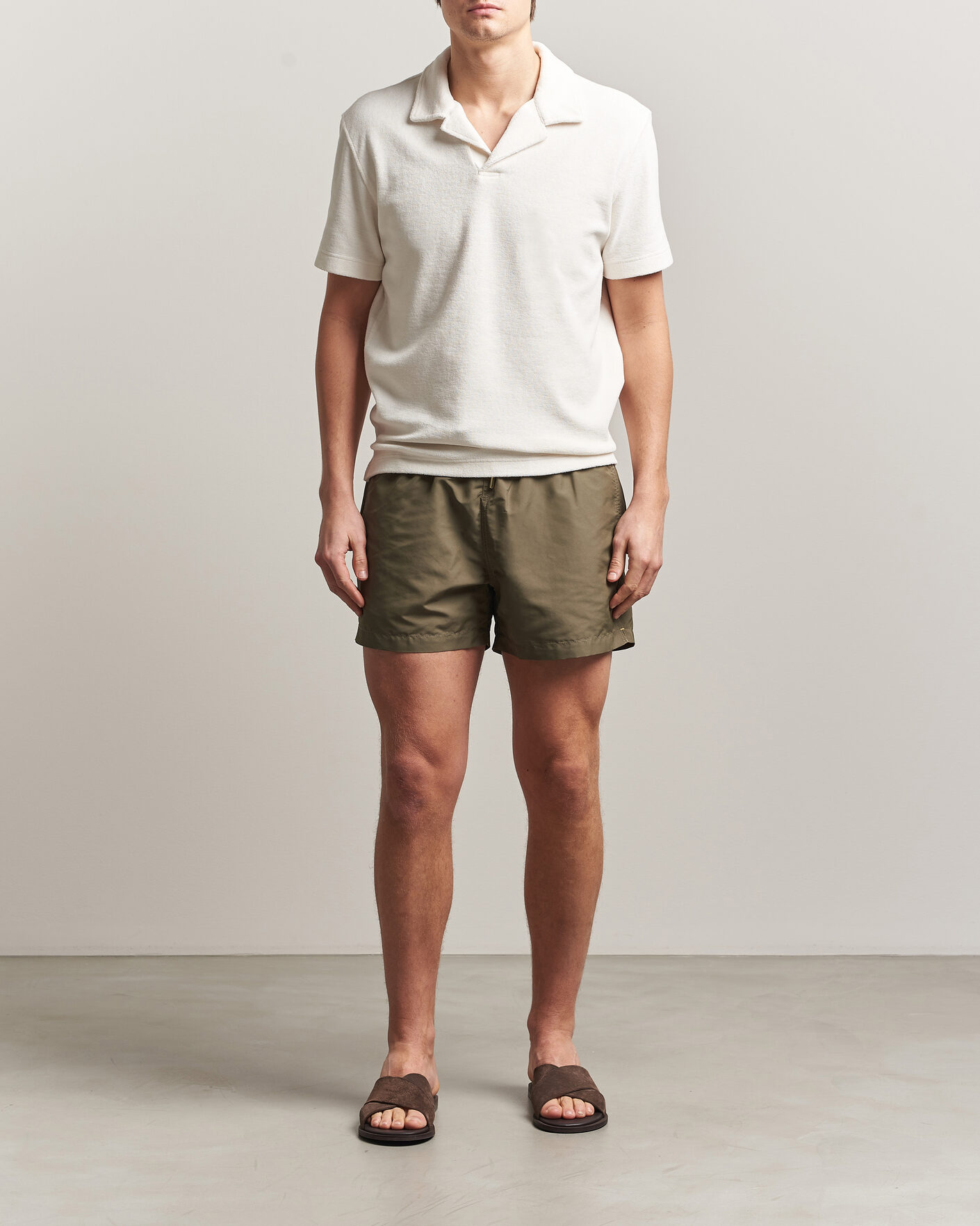 Hombres | Bañadores | Orlebar Brown | Jack Solid Drawstring Swim Shorts Herbal Green