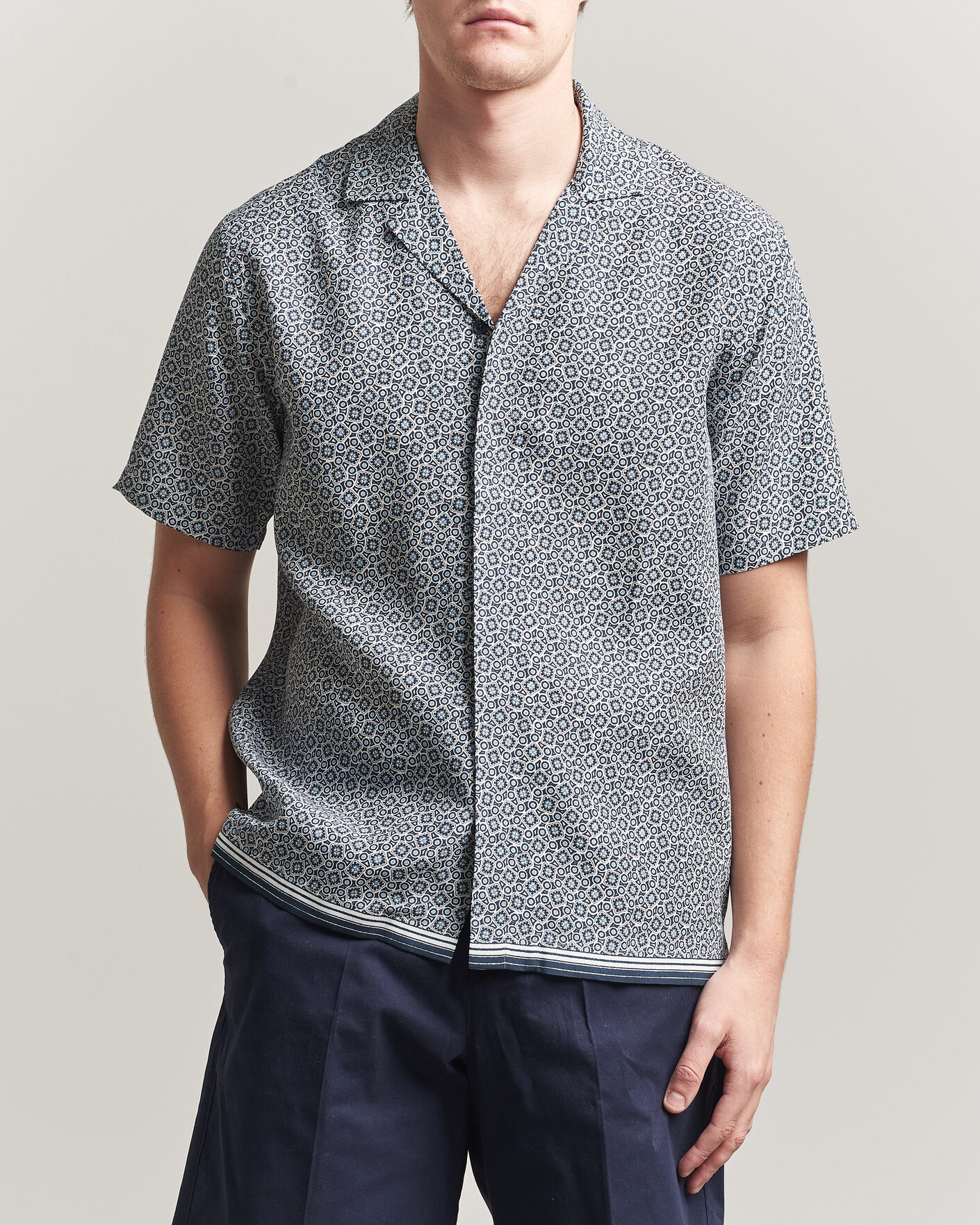 Hombres | Camisas | Orlebar Brown | Maitan Lyocel Petola Shirts Night Iris