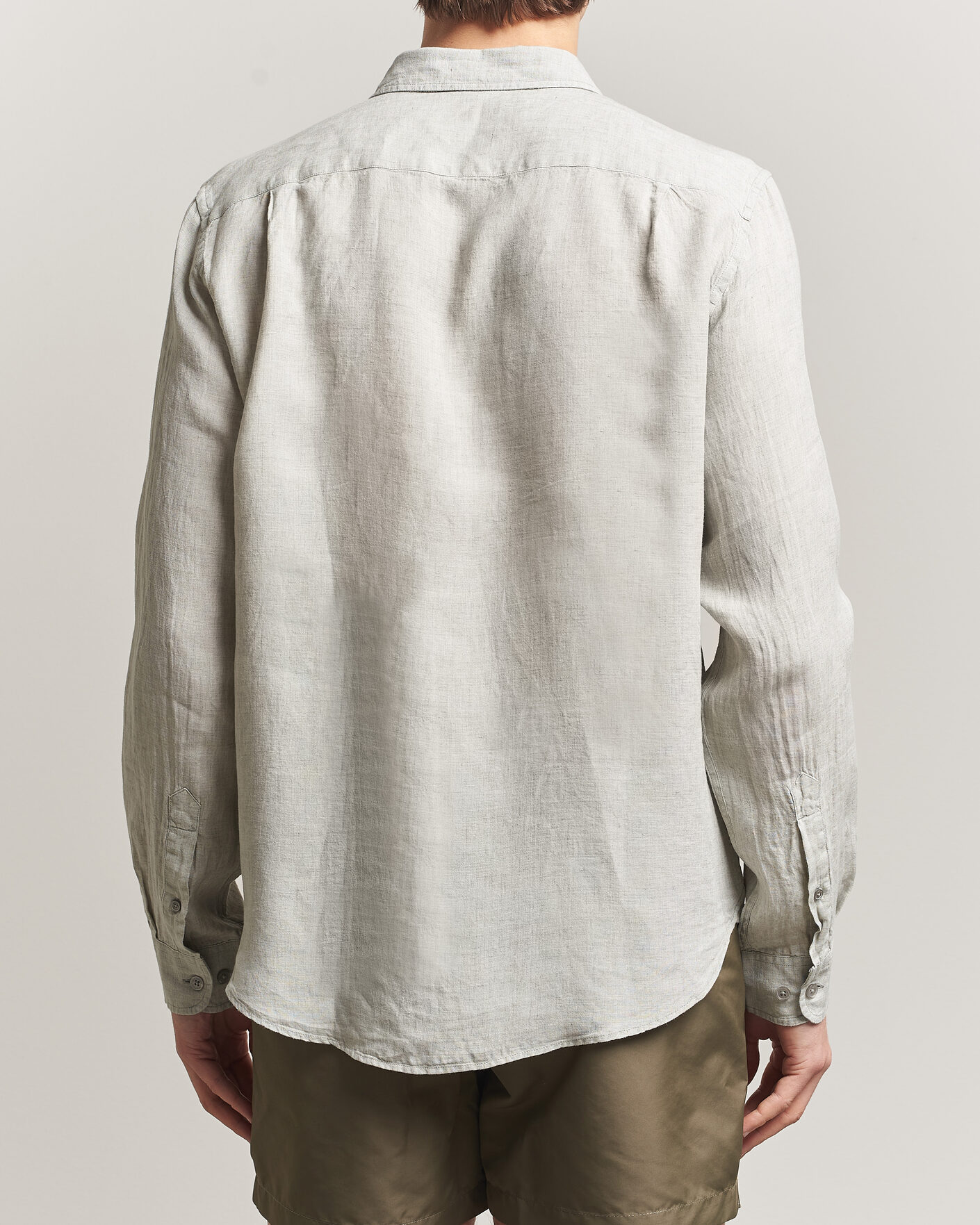 Hombres | Camisas | Orlebar Brown | Coleburn Linen Shirt Cliff Grey