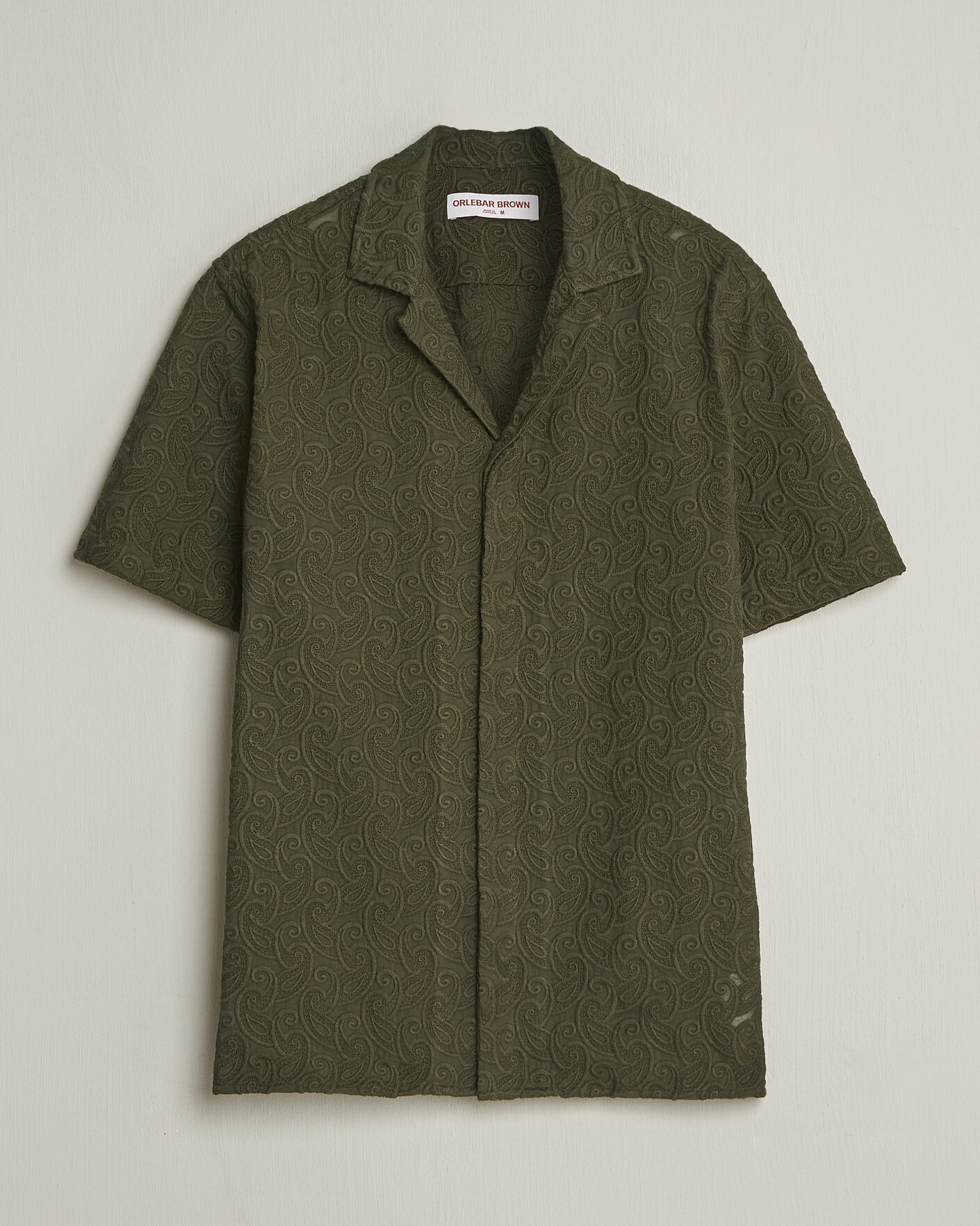 Hombres | Camisas | Orlebar Brown | Maitan Brodery Shirt Bayleaf Green