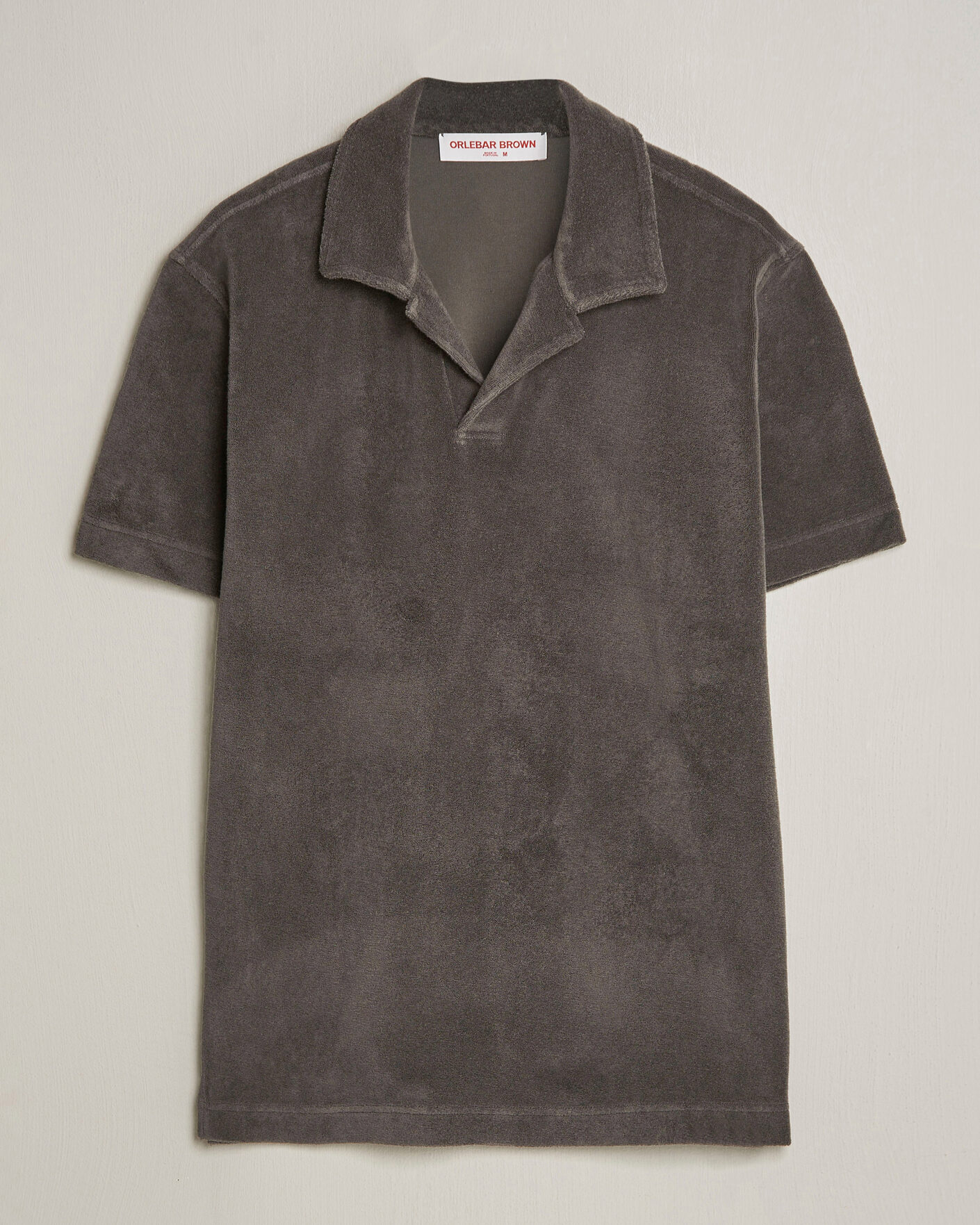 Hombres | Polos | Orlebar Brown | Terry Resort Polo Elephant Grey