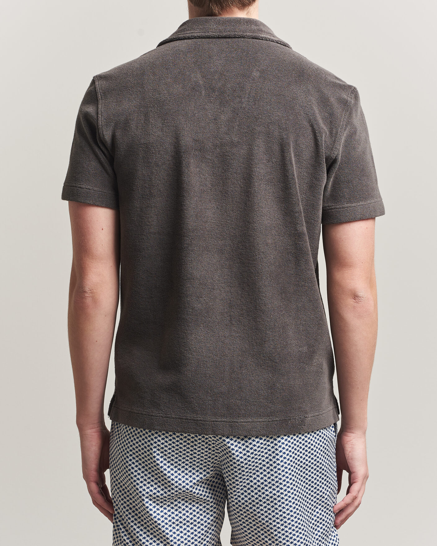 Hombres | Polos | Orlebar Brown | Terry Resort Polo Elephant Grey
