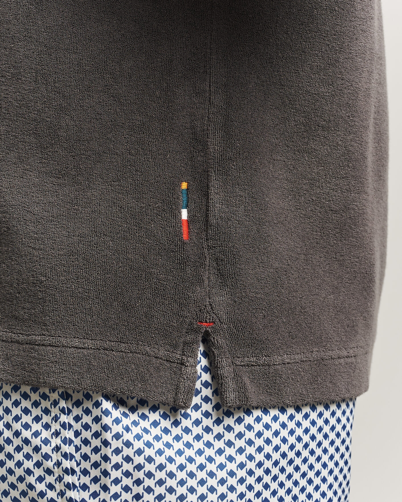 Hombres | Polos | Orlebar Brown | Terry Resort Polo Elephant Grey