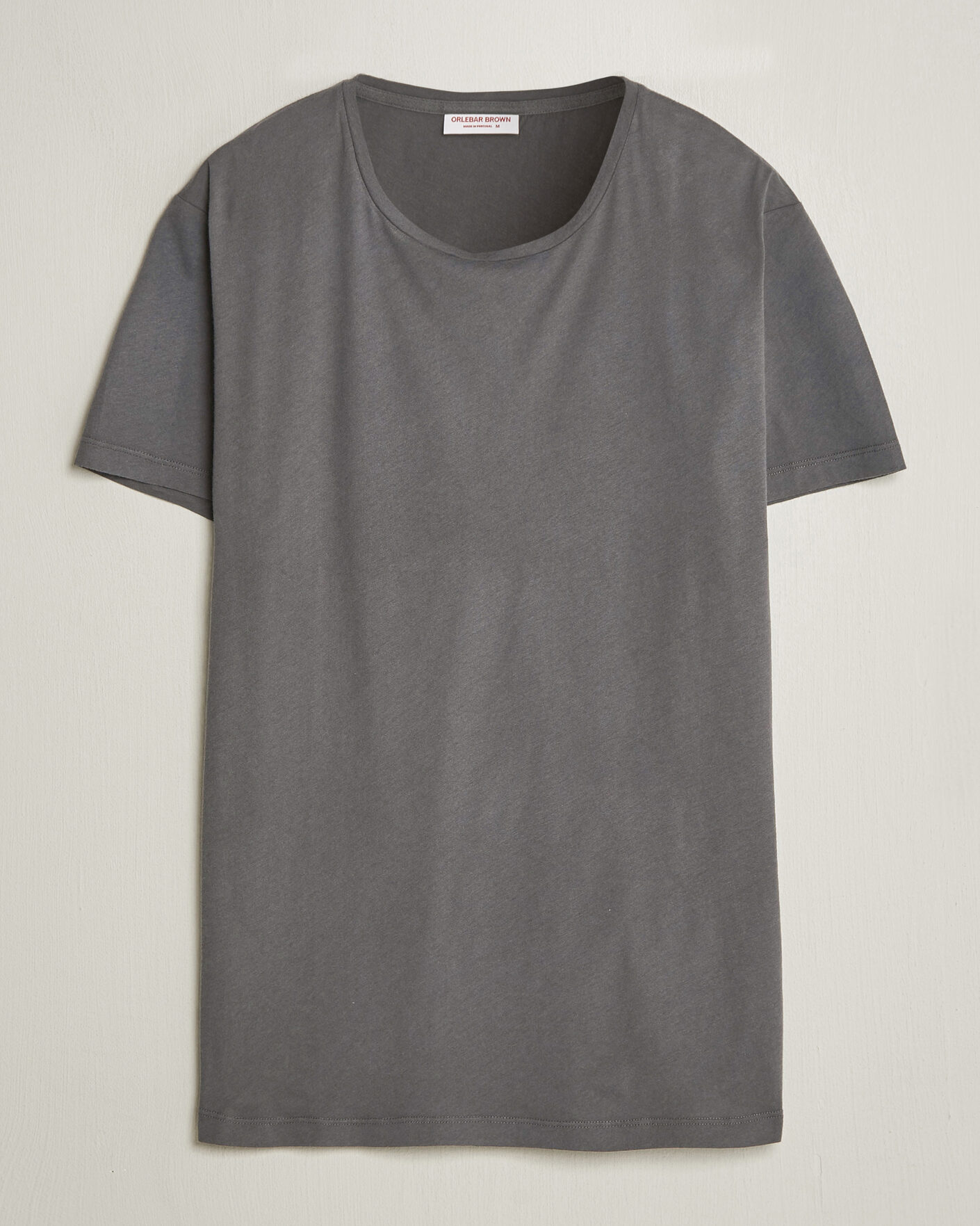 Hombres | Camisetas | Orlebar Brown | OB Crew T-Shirt Elephant Grey
