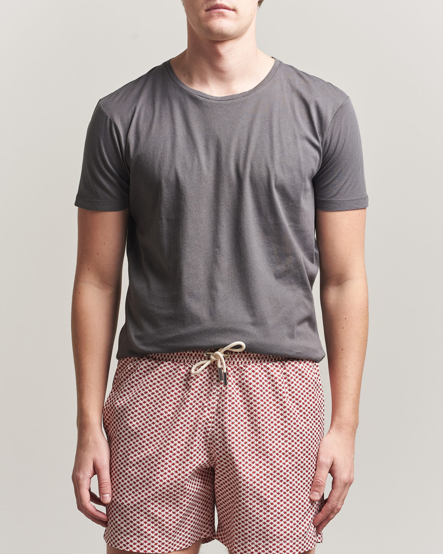 Hombres | Camisetas | Orlebar Brown | OB Crew T-Shirt Elephant Grey