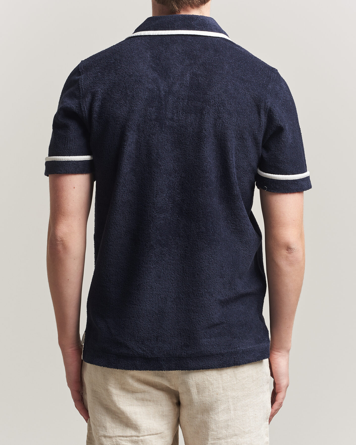 Hombres | Polos | Orlebar Brown | Ellery Towelling Polo Night Iris