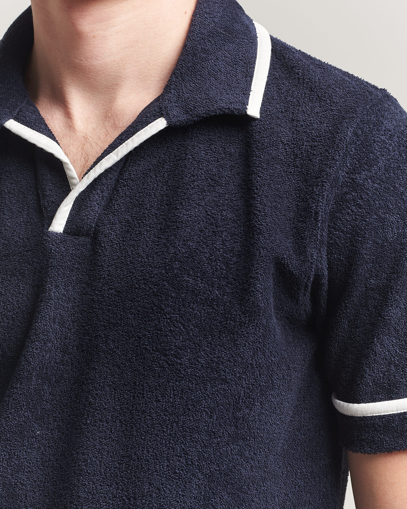 Hombres | Polos | Orlebar Brown | Ellery Towelling Polo Night Iris