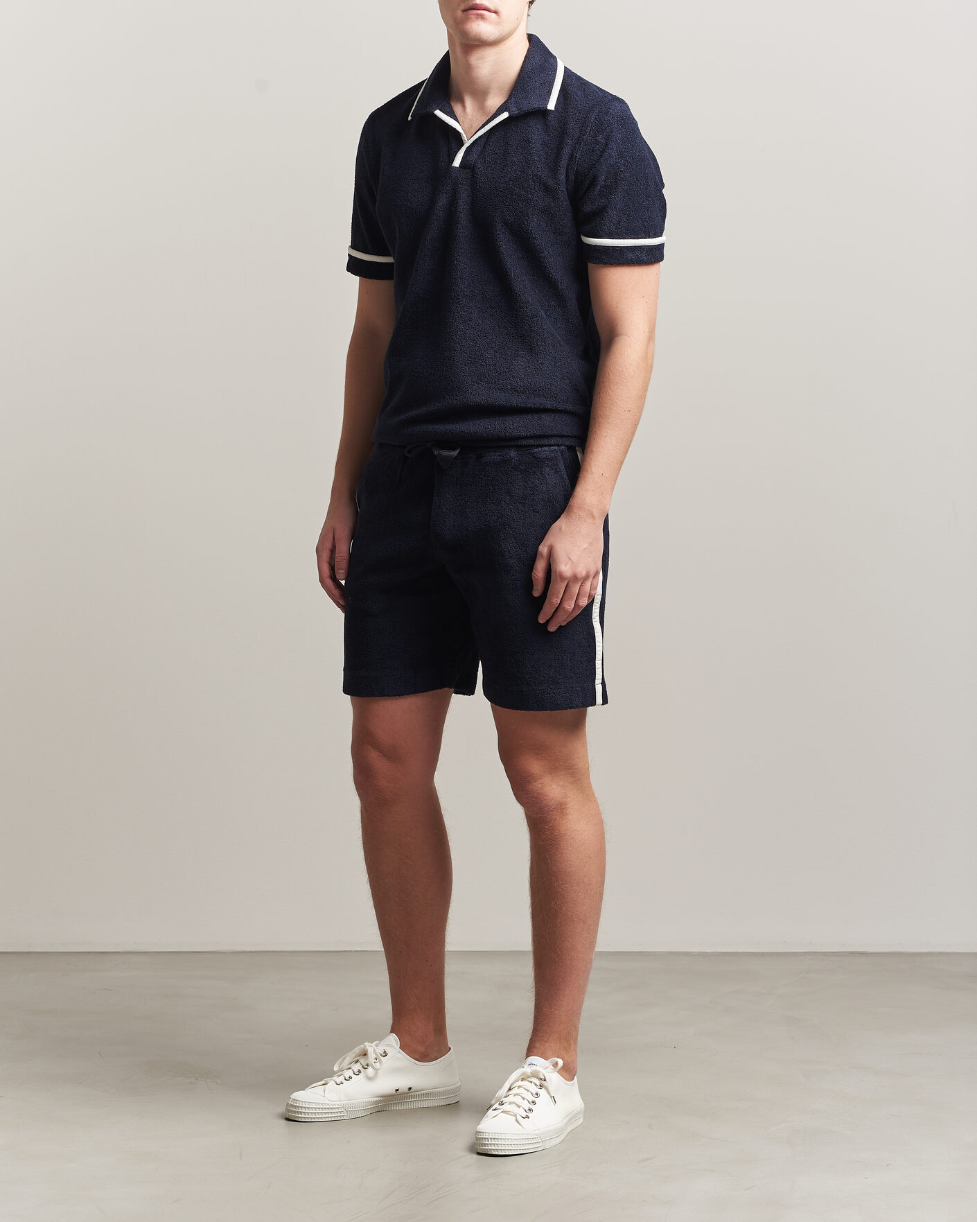 Hombres | Pantalones cortos | Orlebar Brown | Trevone Towelling Shorts Night Iris
