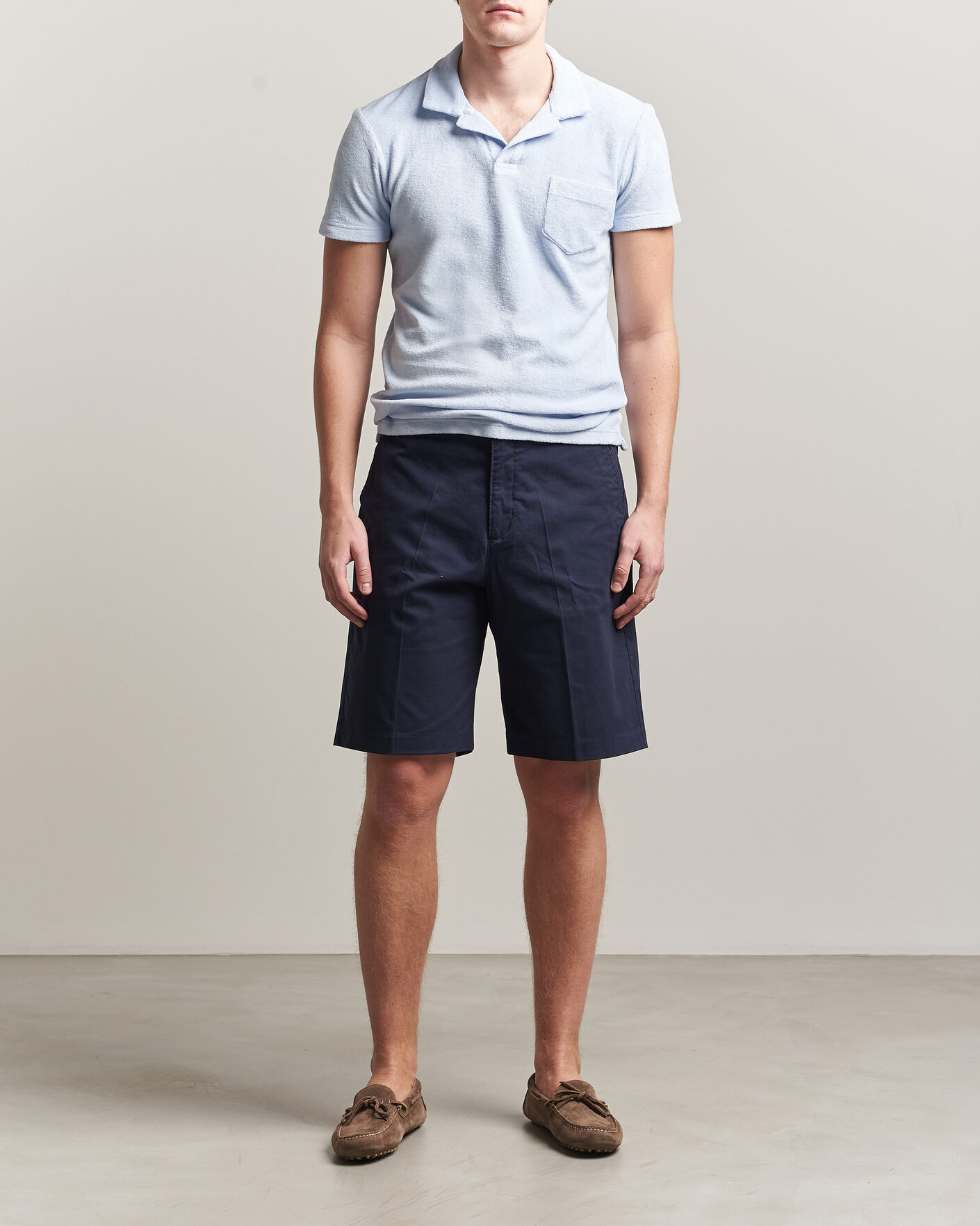Hombres | Pantalones cortos | Orlebar Brown | Laurent Cotton Shorts Night Iris